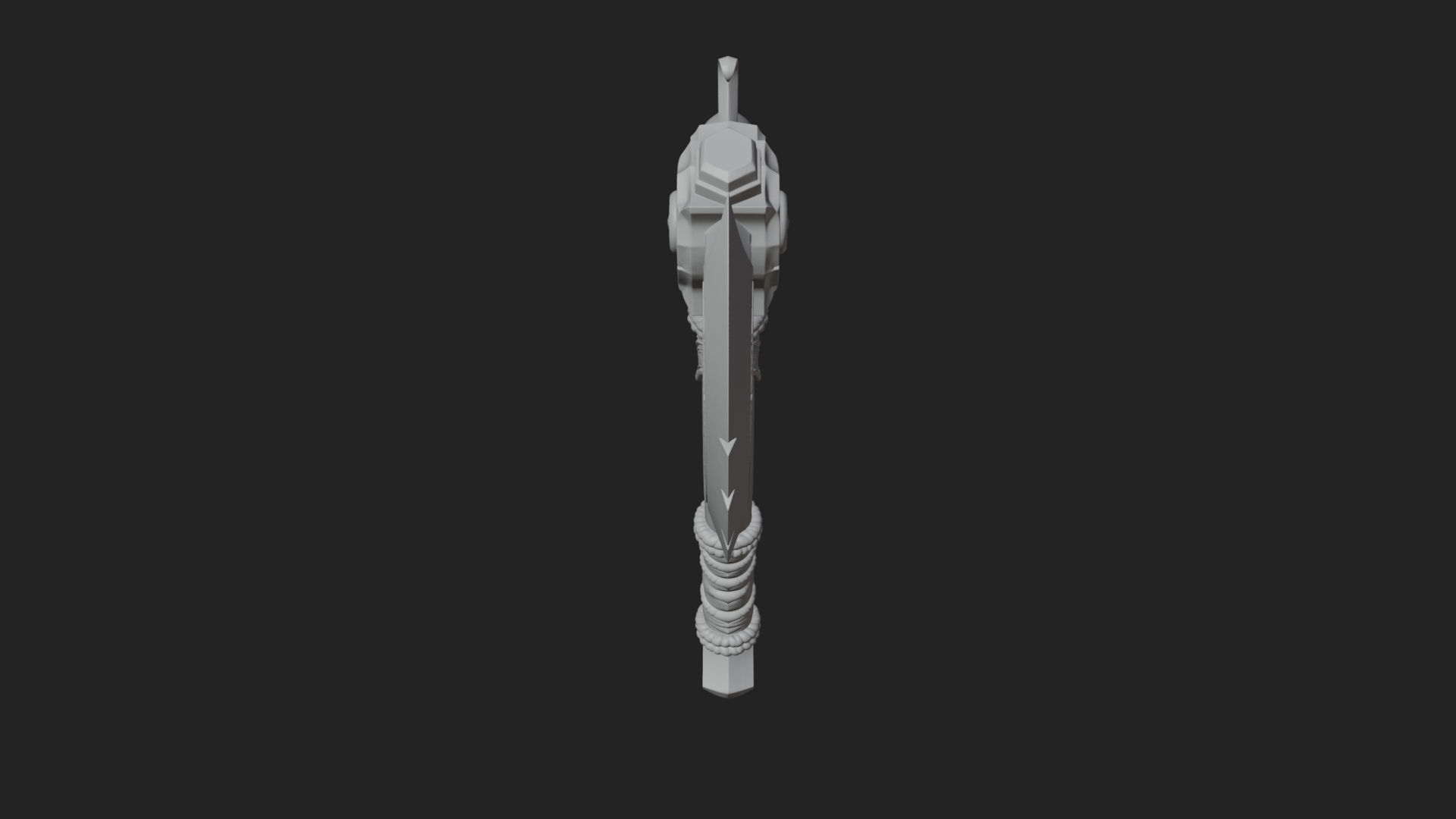 Carved Crescent Battle Axe Model Design 3 3D Print Model 3D Model