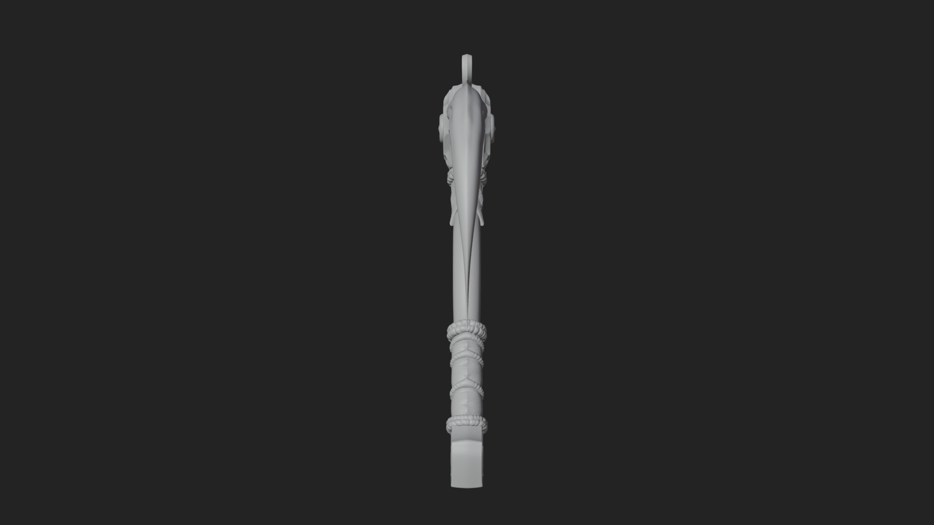 Carved Crescent Battle Axe Model Design 3 3D Print Model 3D Model