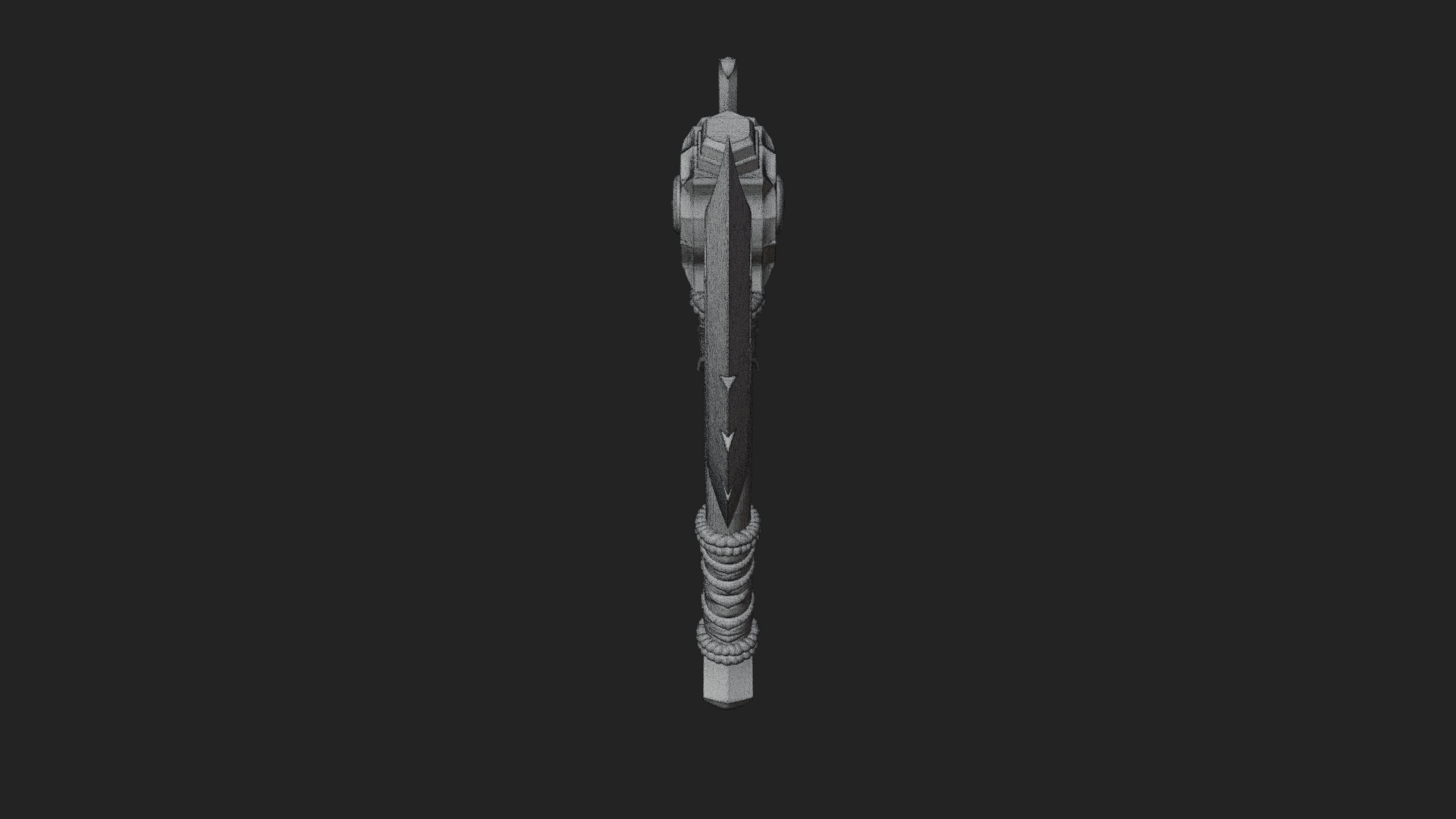 Carved Crescent Battle Axe Model Design 3 3D Print Model 3D Model