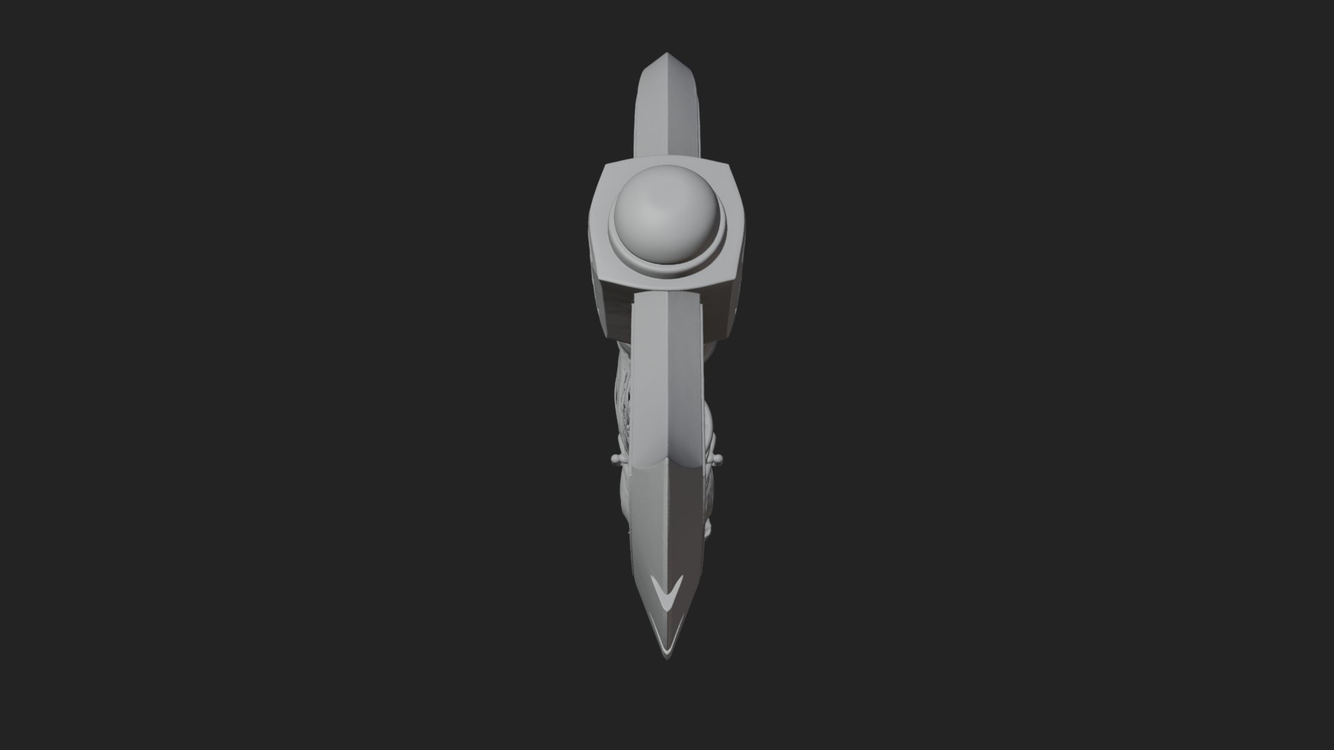 Carved Crescent Battle Axe Model Design 7 3D Print Model 3D Model