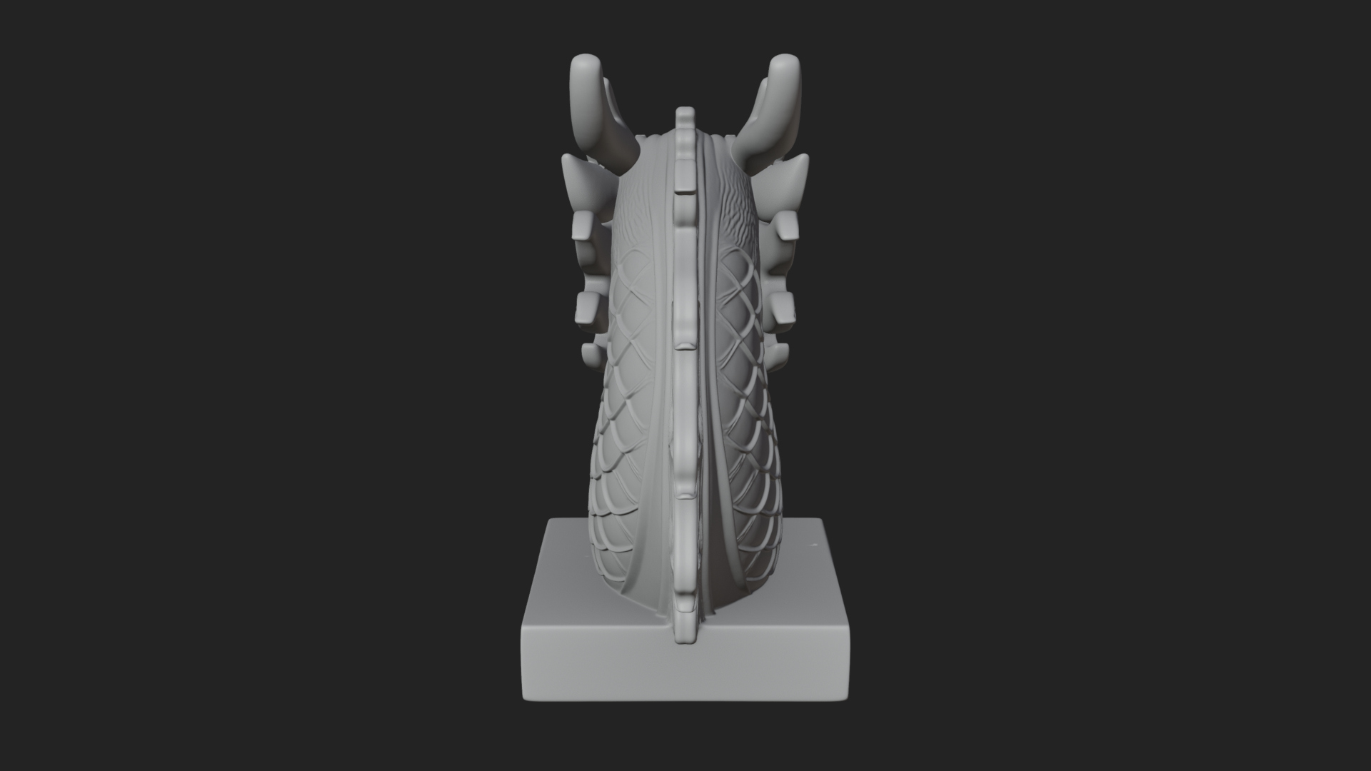 Carved Dragon Head Statue Design 1 3D Print Model 3D Model
