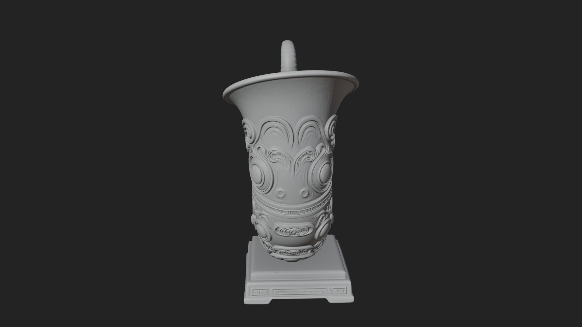 Carved Drinking Horn Model Design 1 3D Print Model 3D Model