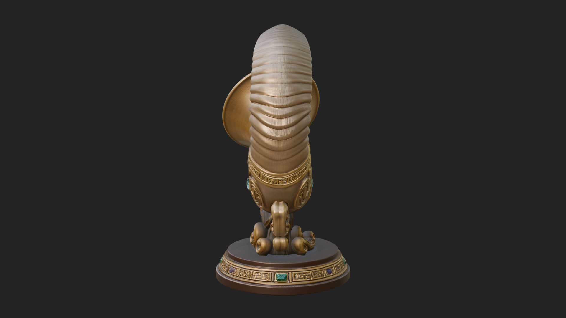 Carved Drinking Horn Model Design 2 3D Print Model 3D Model