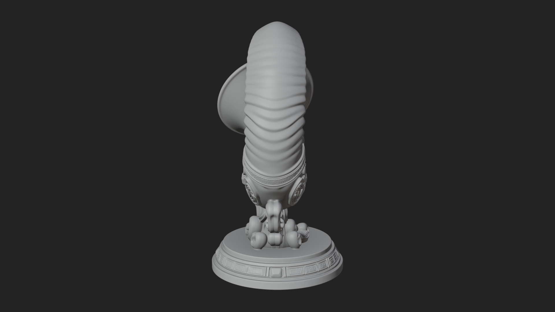 Carved Drinking Horn Model Design 2 3D Print Model 3D Model