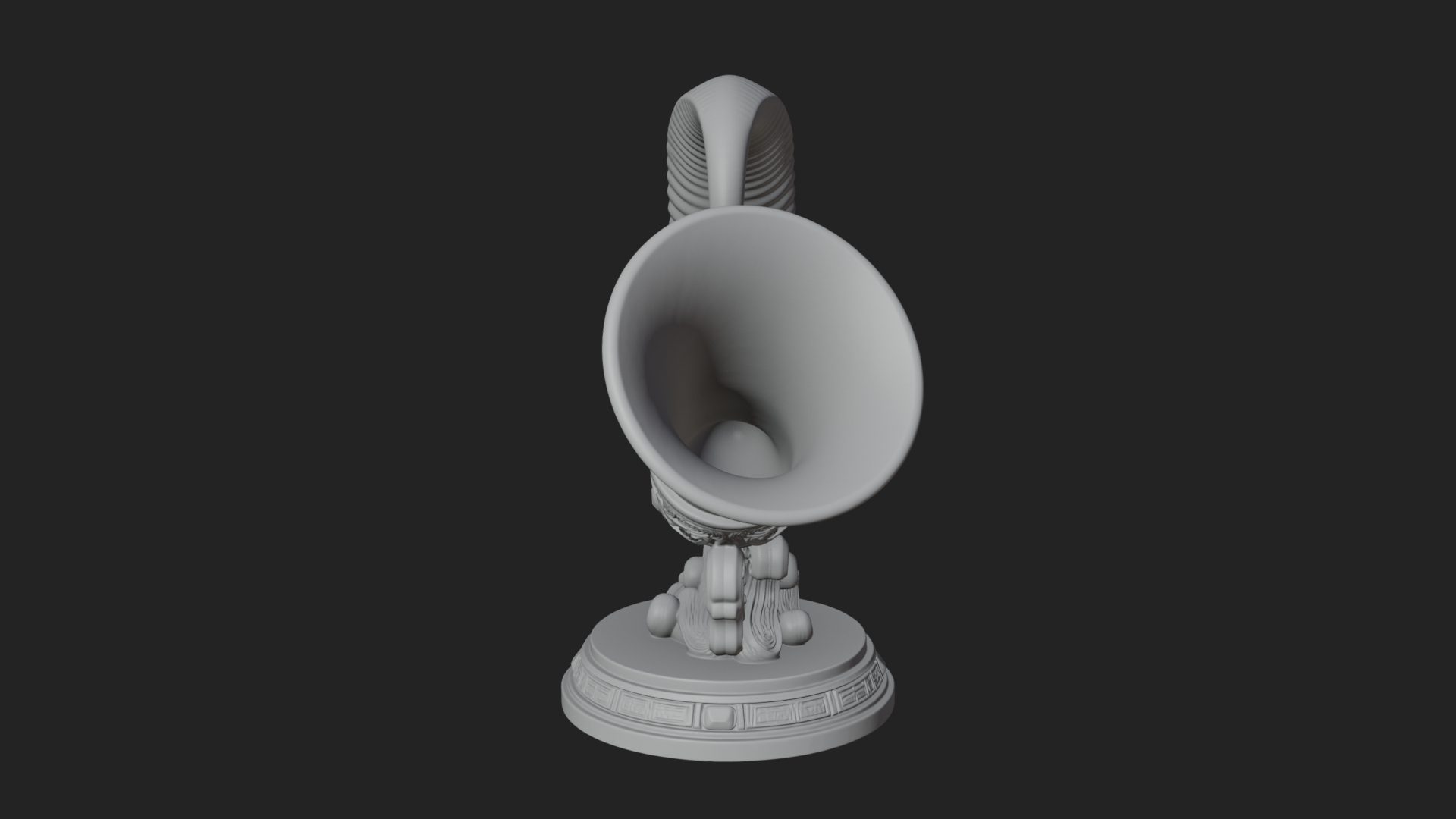 Carved Drinking Horn Model Design 2 3D Print Model 3D Model