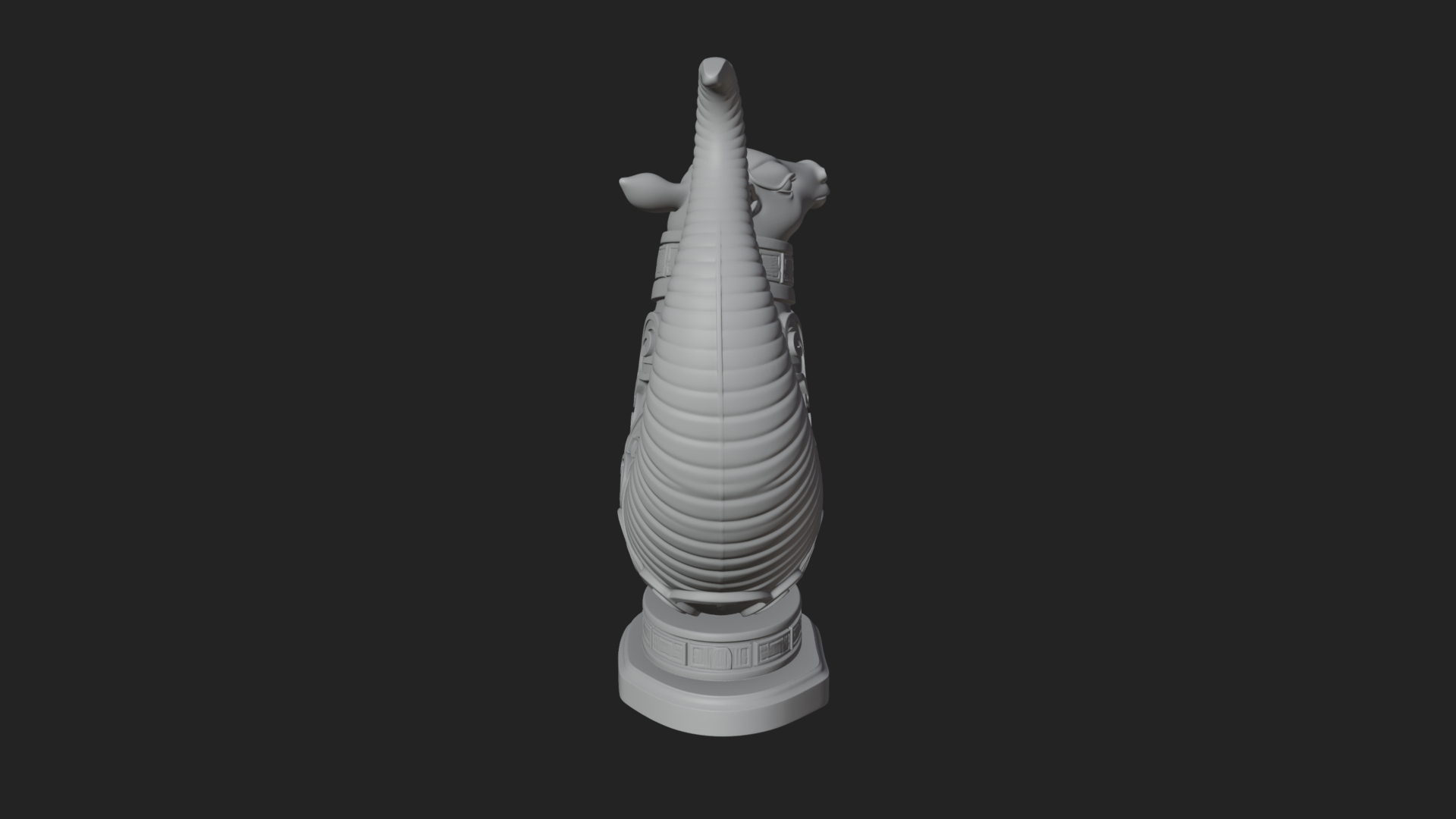 Carved Drinking Horn Model Design 3 3D Print Model 3D Model