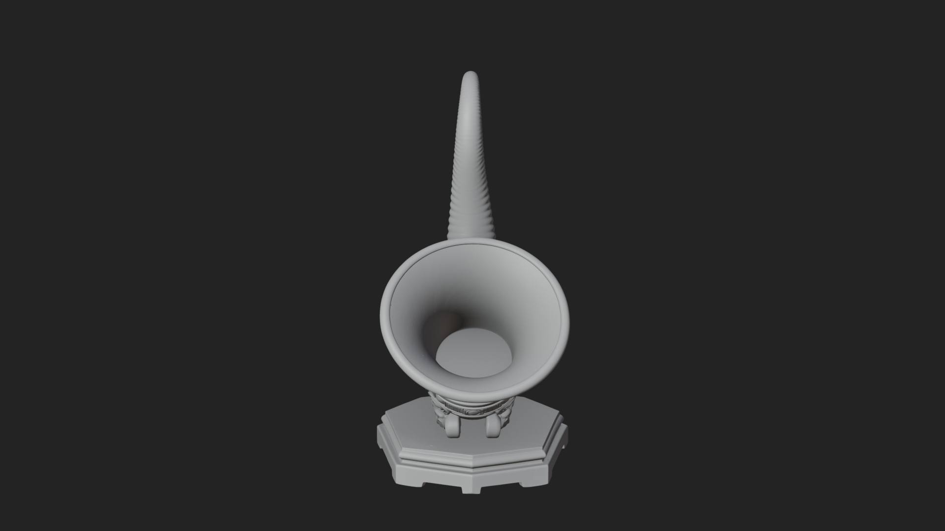 Carved Drinking Horn Model Design 4 3D Print Model 3D Model