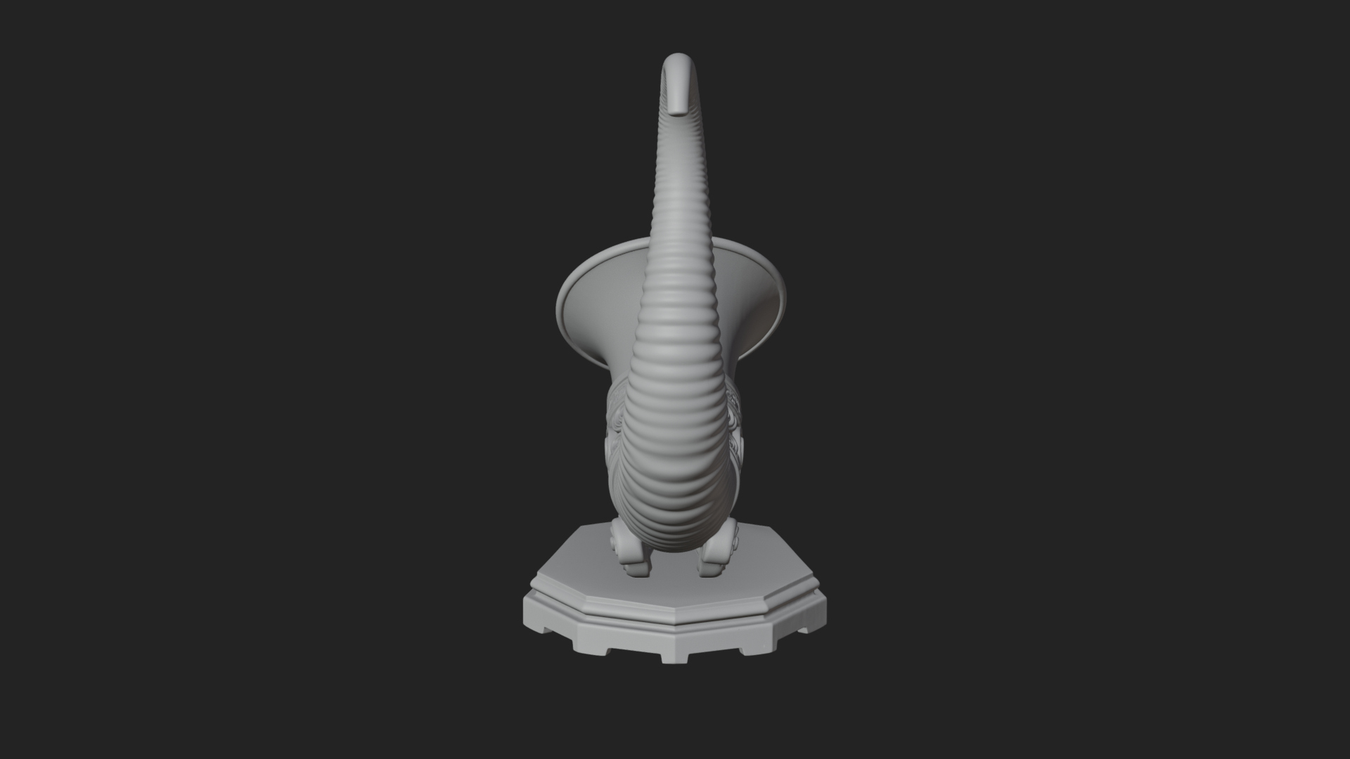 Carved Drinking Horn Model Design 4 3D Print Model 3D Model
