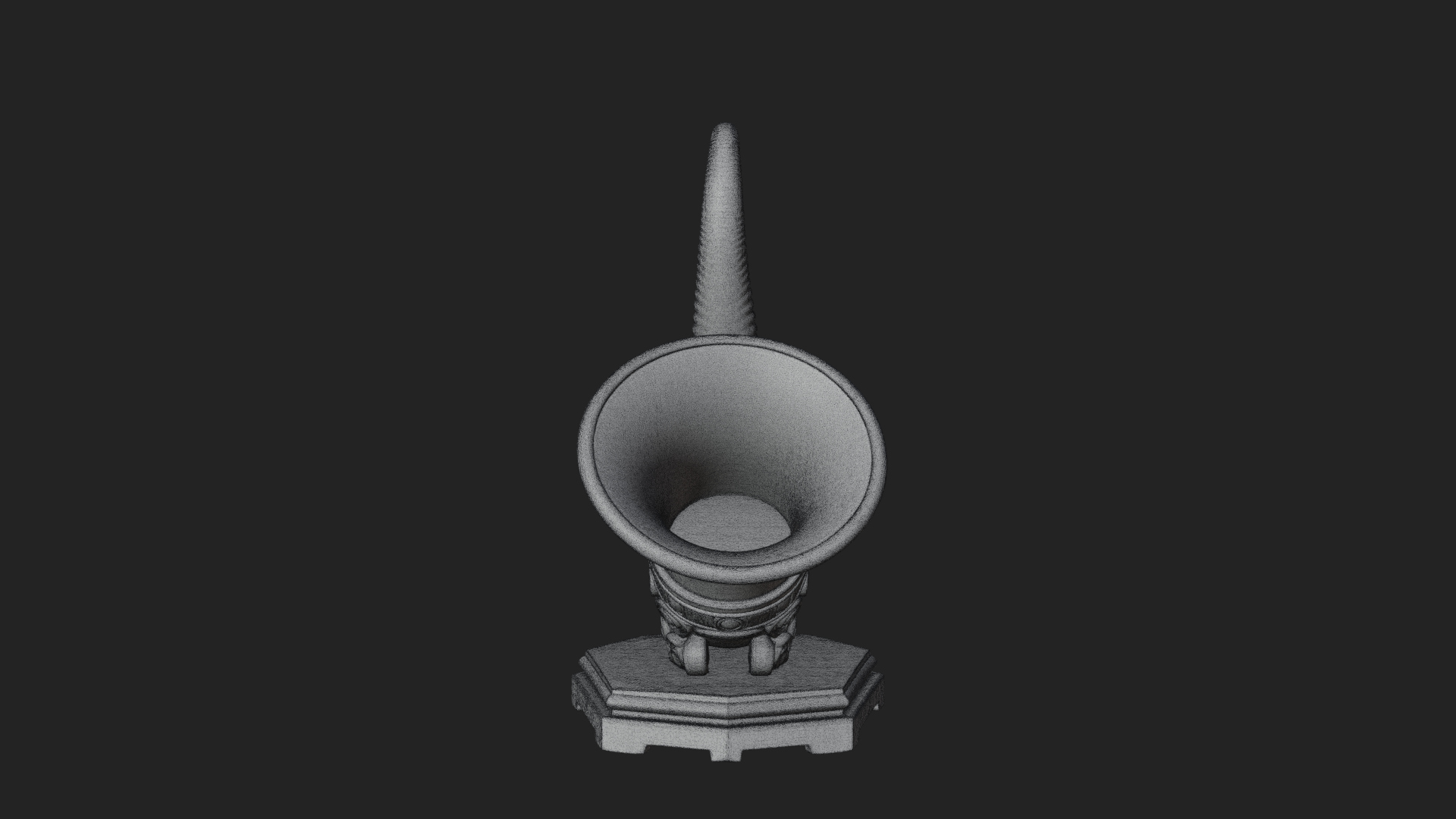 Carved Drinking Horn Model Design 4 3D Print Model 3D Model