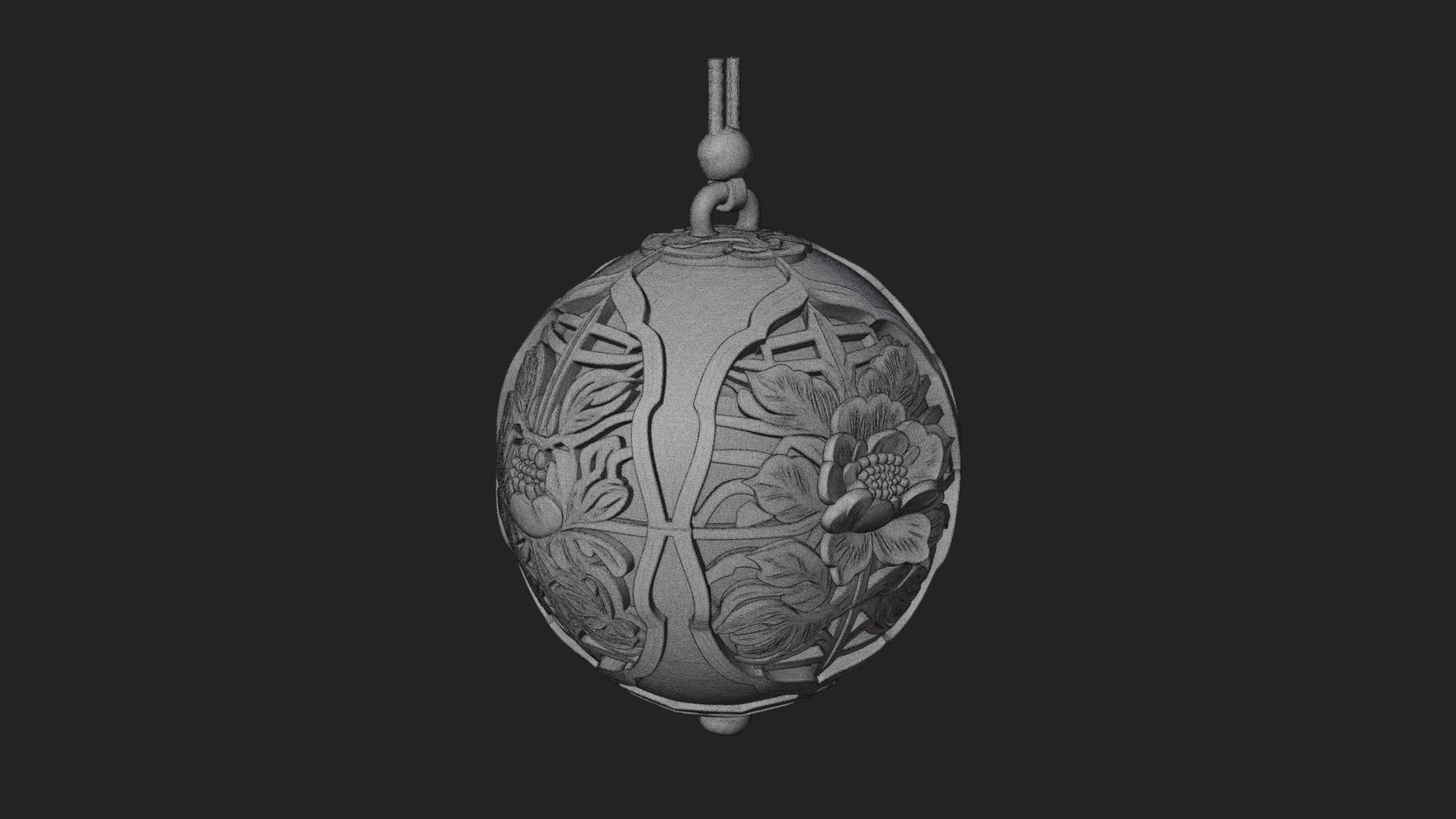 Carved Egg Bauble Ornament Design 1 3D Print Model 3D Model