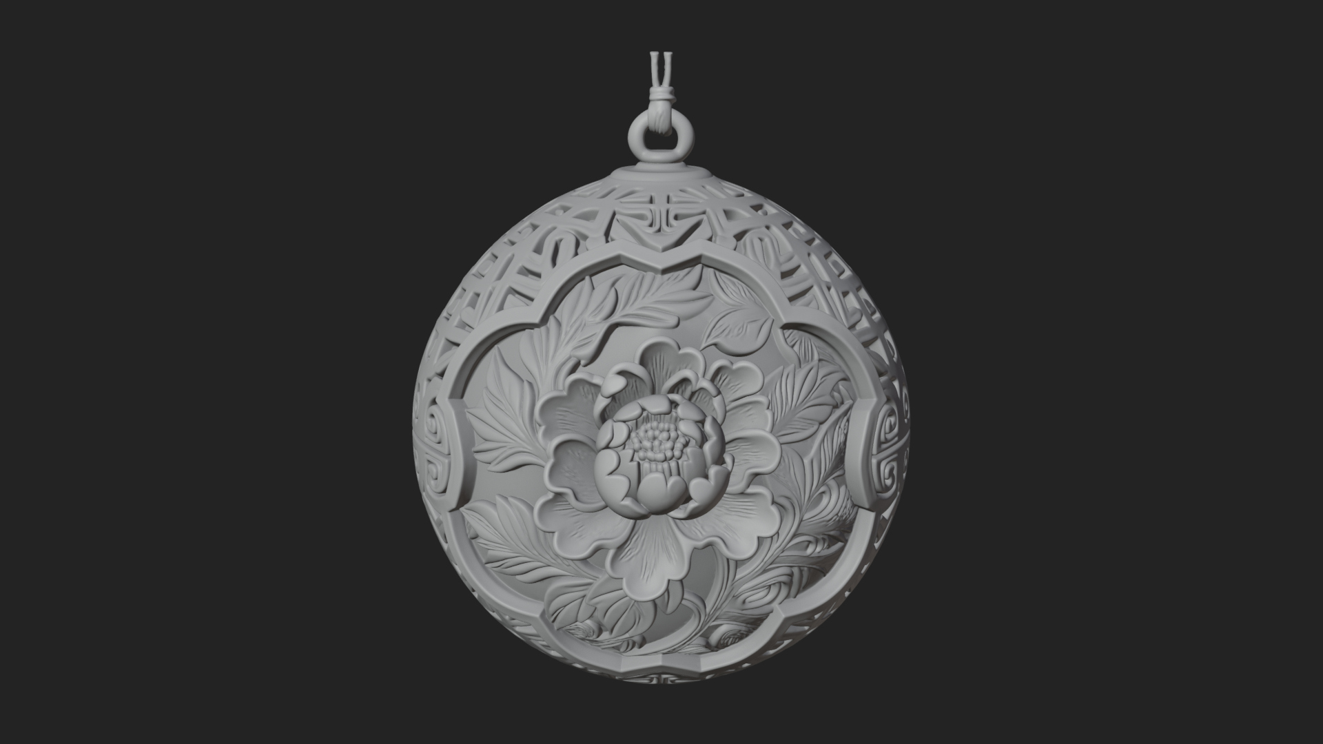 Carved Egg Bauble Ornament Design 2 3D Print Model 3D Model