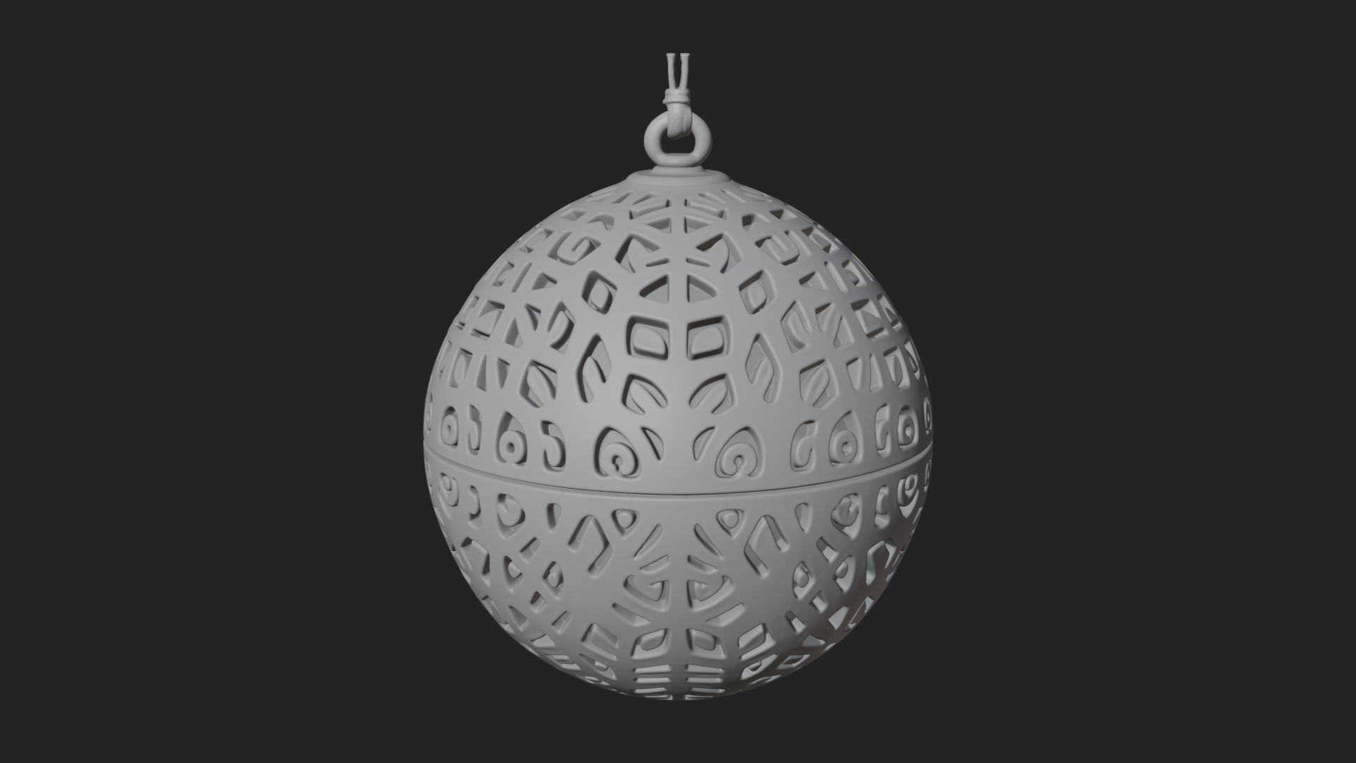 Carved Egg Bauble Ornament Design 2 3D Print Model 3D Model