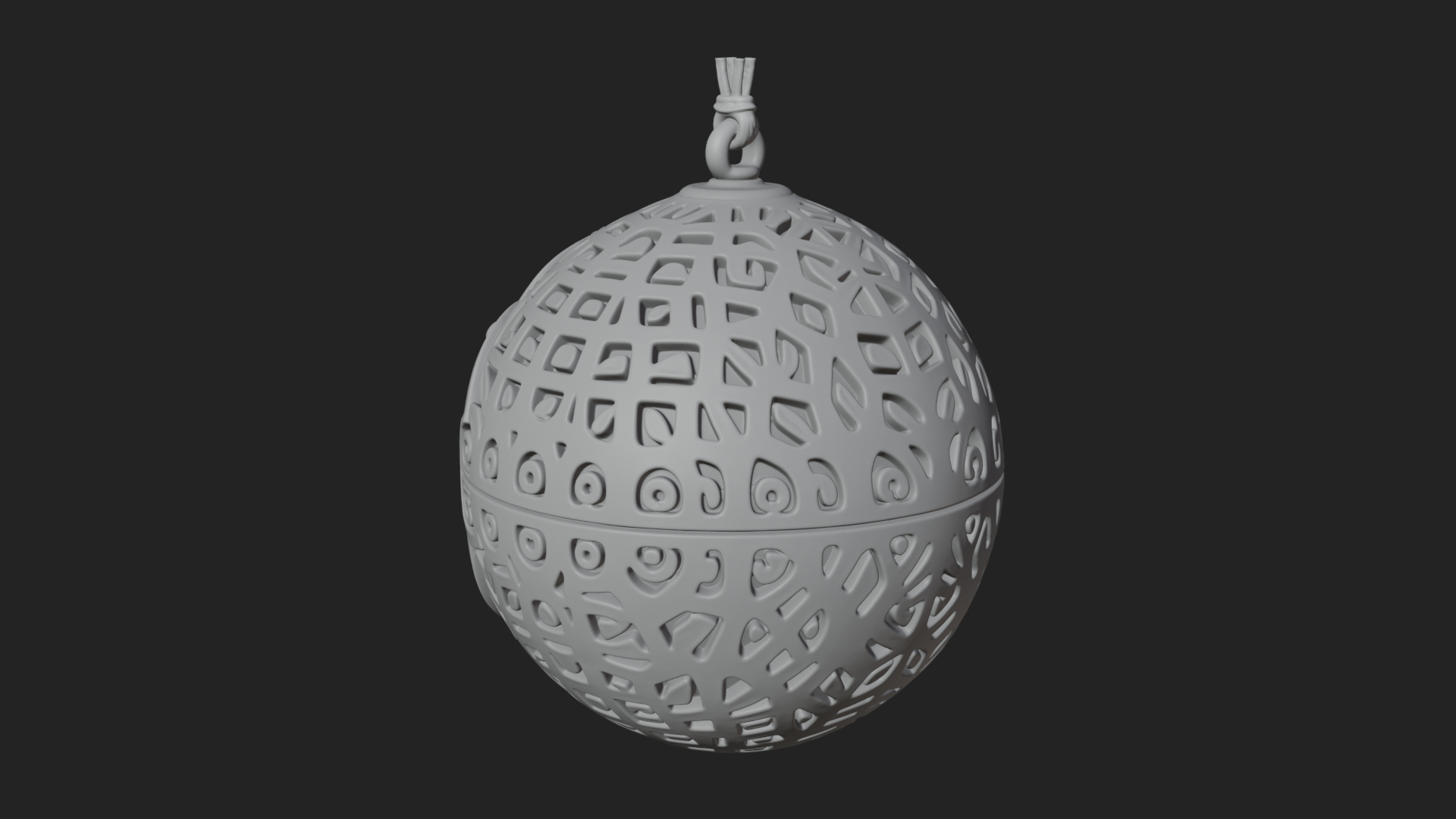 Carved Egg Bauble Ornament Design 2 3D Print Model 3D Model