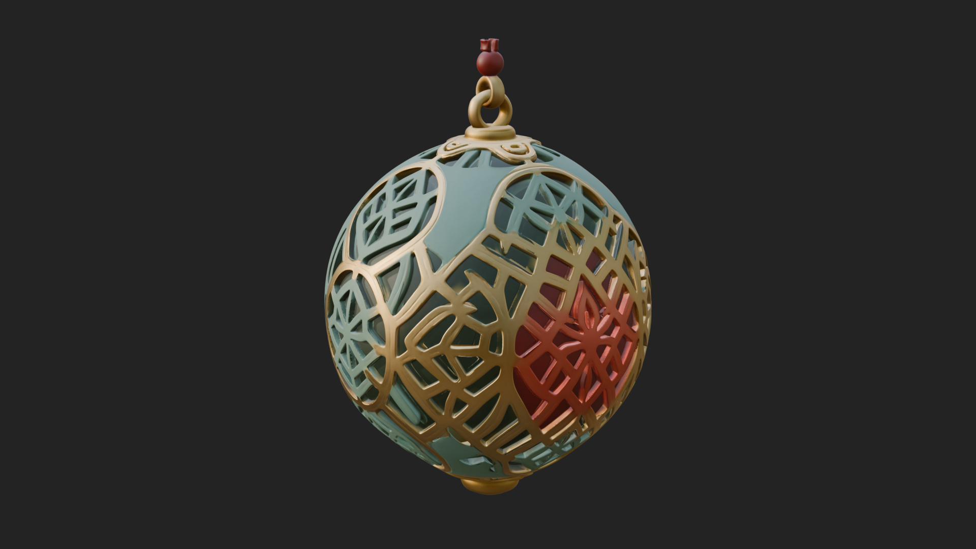 Carved Egg Bauble Ornament Design 3 3D Print Model 3D Model