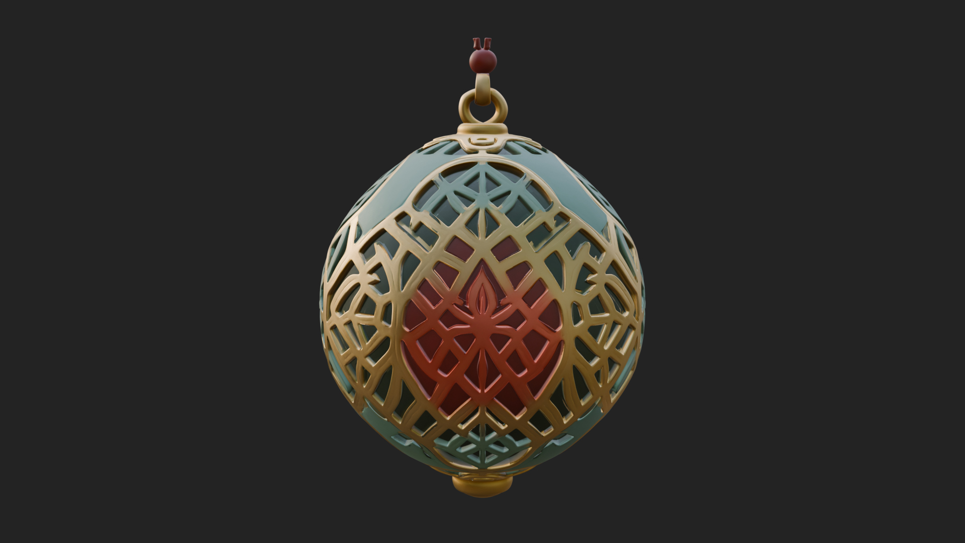 Carved Egg Bauble Ornament Design 3 3D Print Model 3D Model