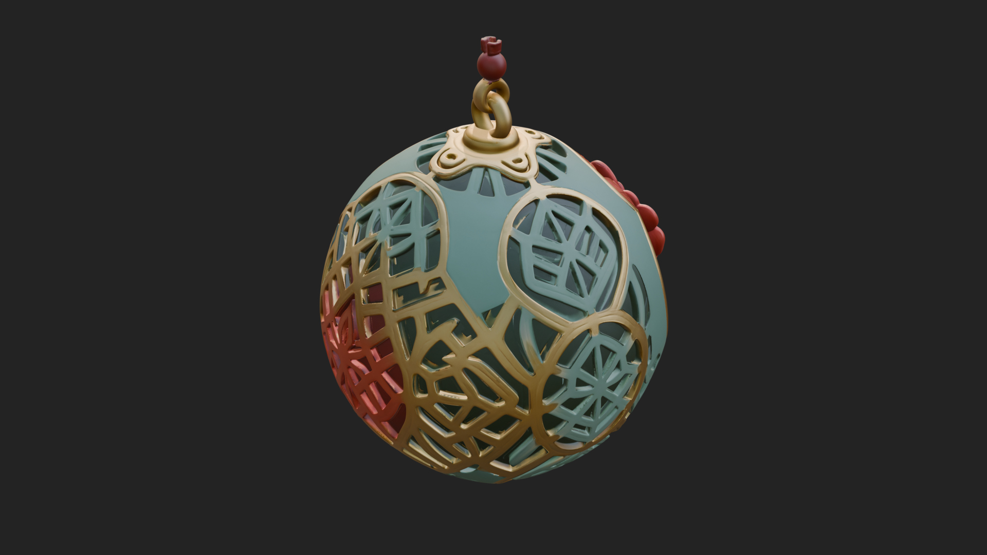 Carved Egg Bauble Ornament Design 3 3D Print Model 3D Model
