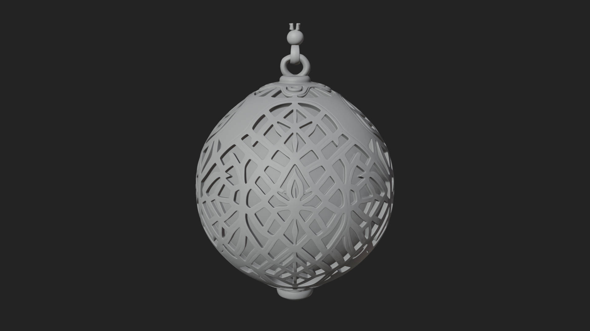 Carved Egg Bauble Ornament Design 3 3D Print Model 3D Model