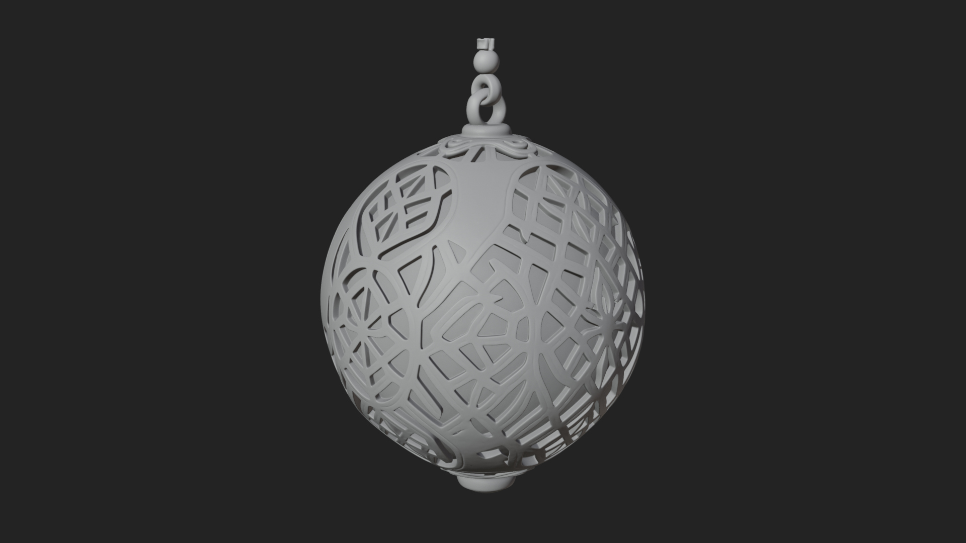 Carved Egg Bauble Ornament Design 3 3D Print Model 3D Model