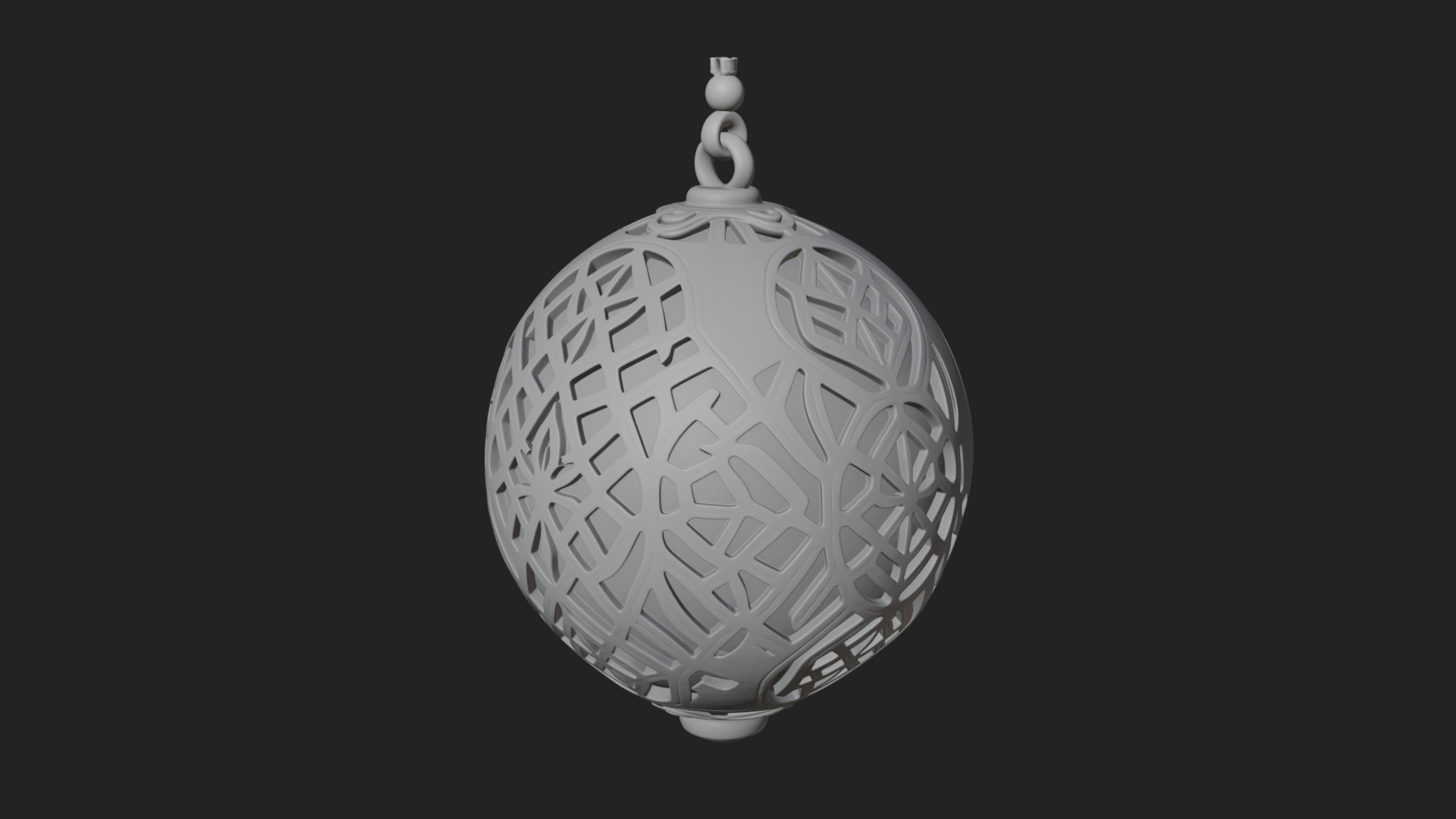 Carved Egg Bauble Ornament Design 3 3D Print Model 3D Model