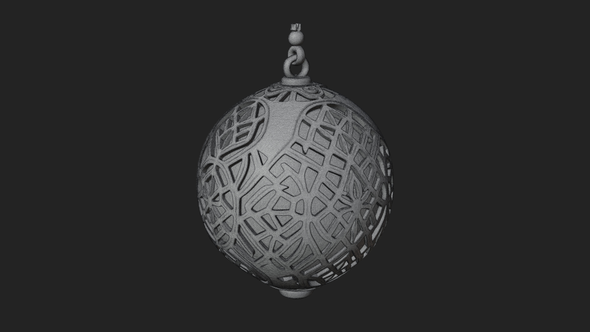 Carved Egg Bauble Ornament Design 3 3D Print Model 3D Model