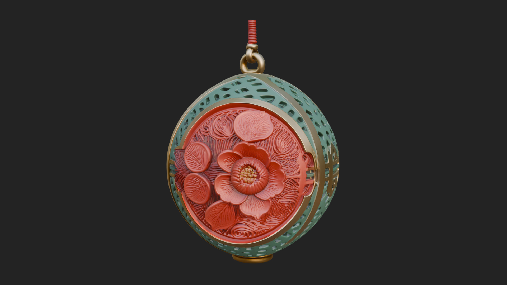 Carved Egg Bauble Ornament Design 4 3D Print Model 3D Model