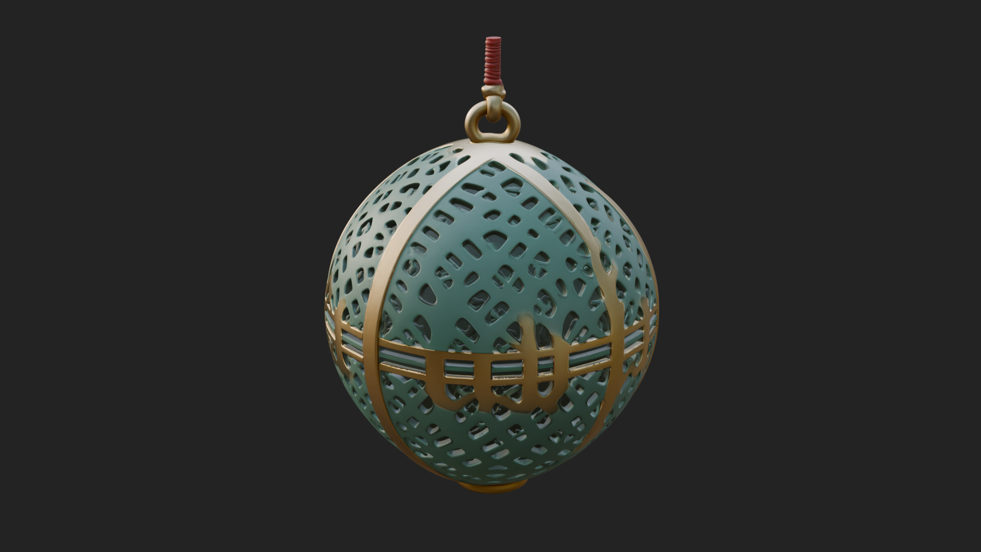 Carved Egg Bauble Ornament Design 4 3D Print Model 3D Model