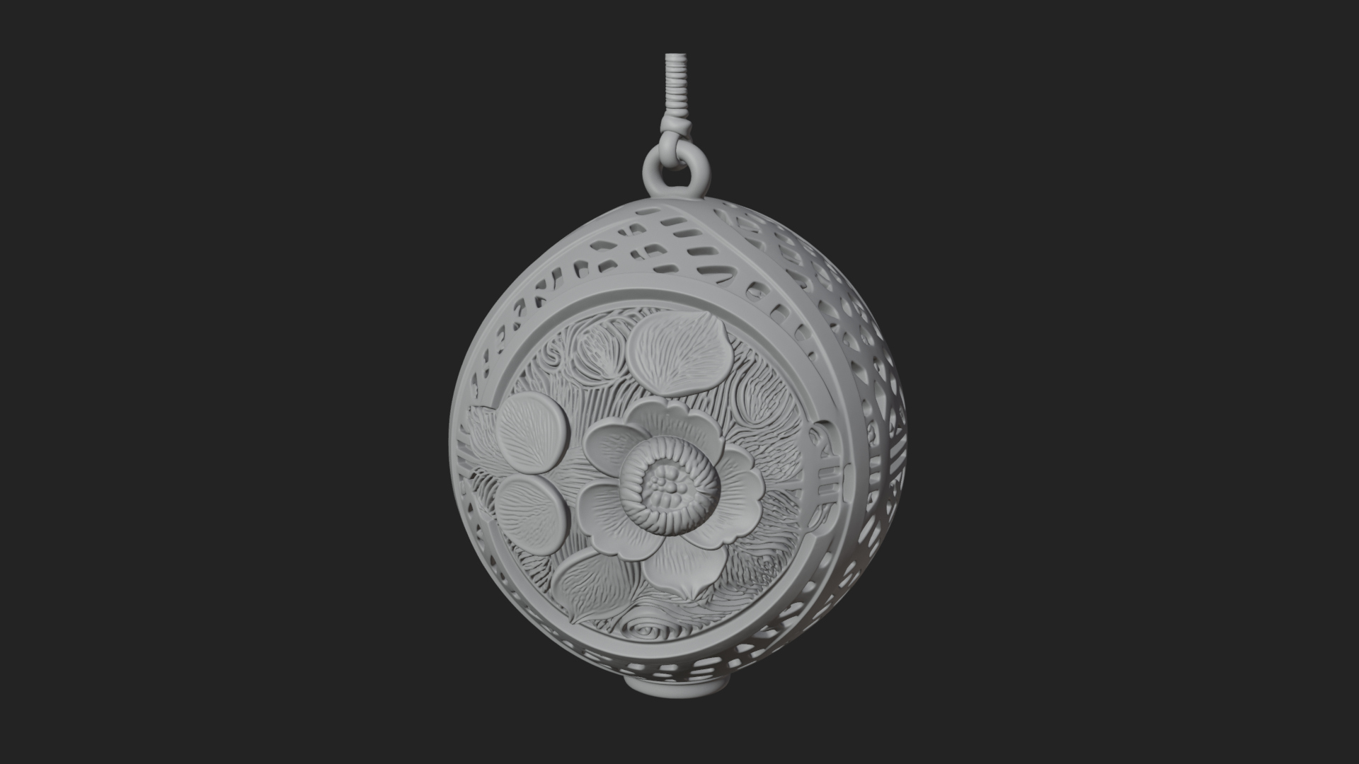 Carved Egg Bauble Ornament Design 4 3D Print Model 3D Model