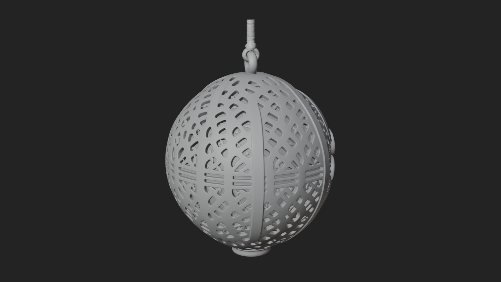 Carved Egg Bauble Ornament Design 4 3D Print Model 3D Model
