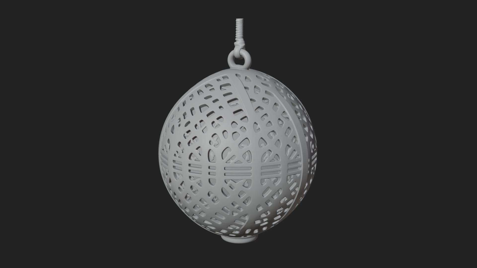 Carved Egg Bauble Ornament Design 4 3D Print Model 3D Model