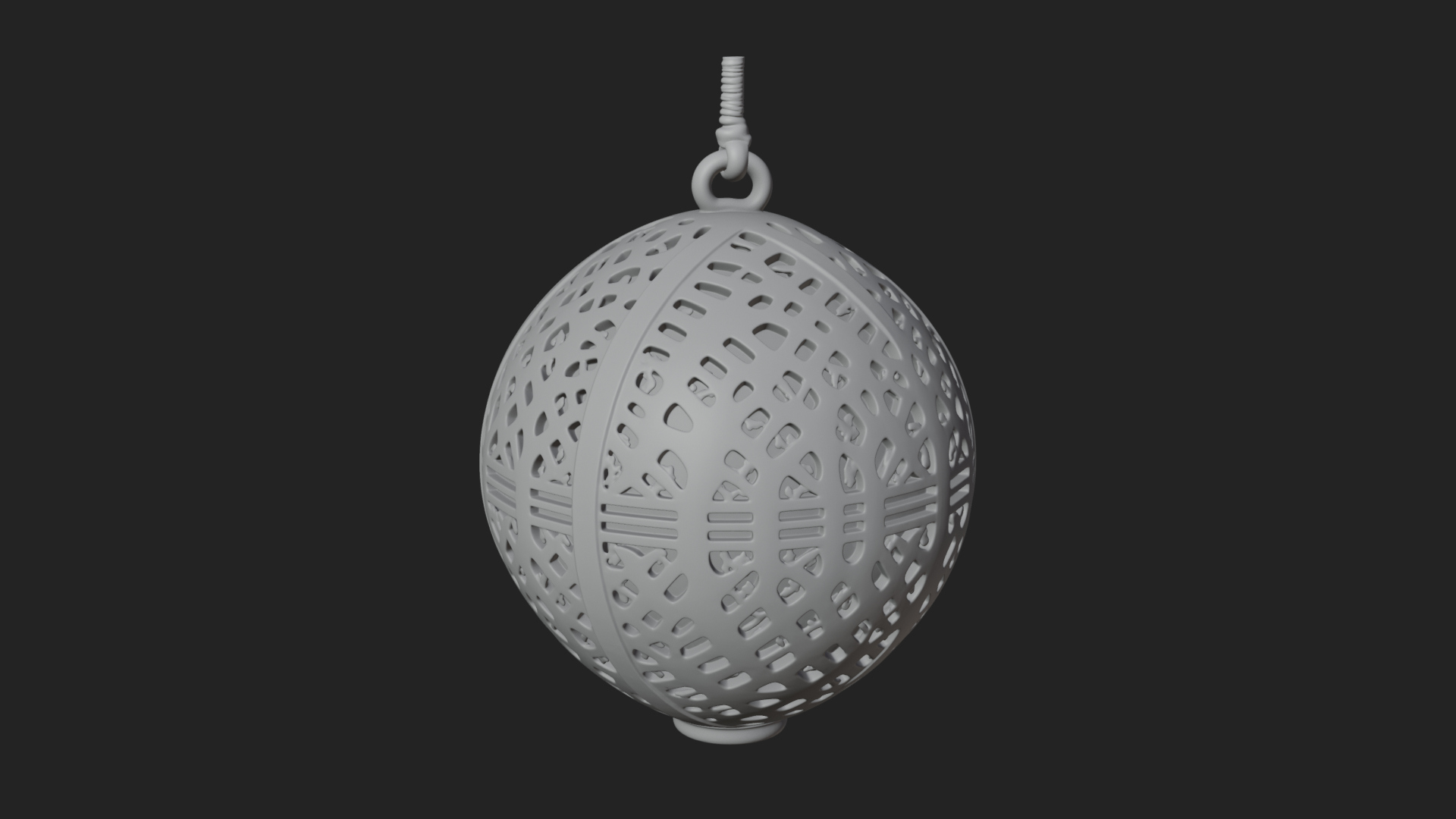 Carved Egg Bauble Ornament Design 4 3D Print Model 3D Model