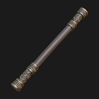 Carved Fighting Baton Model Design 2 3D Print Model