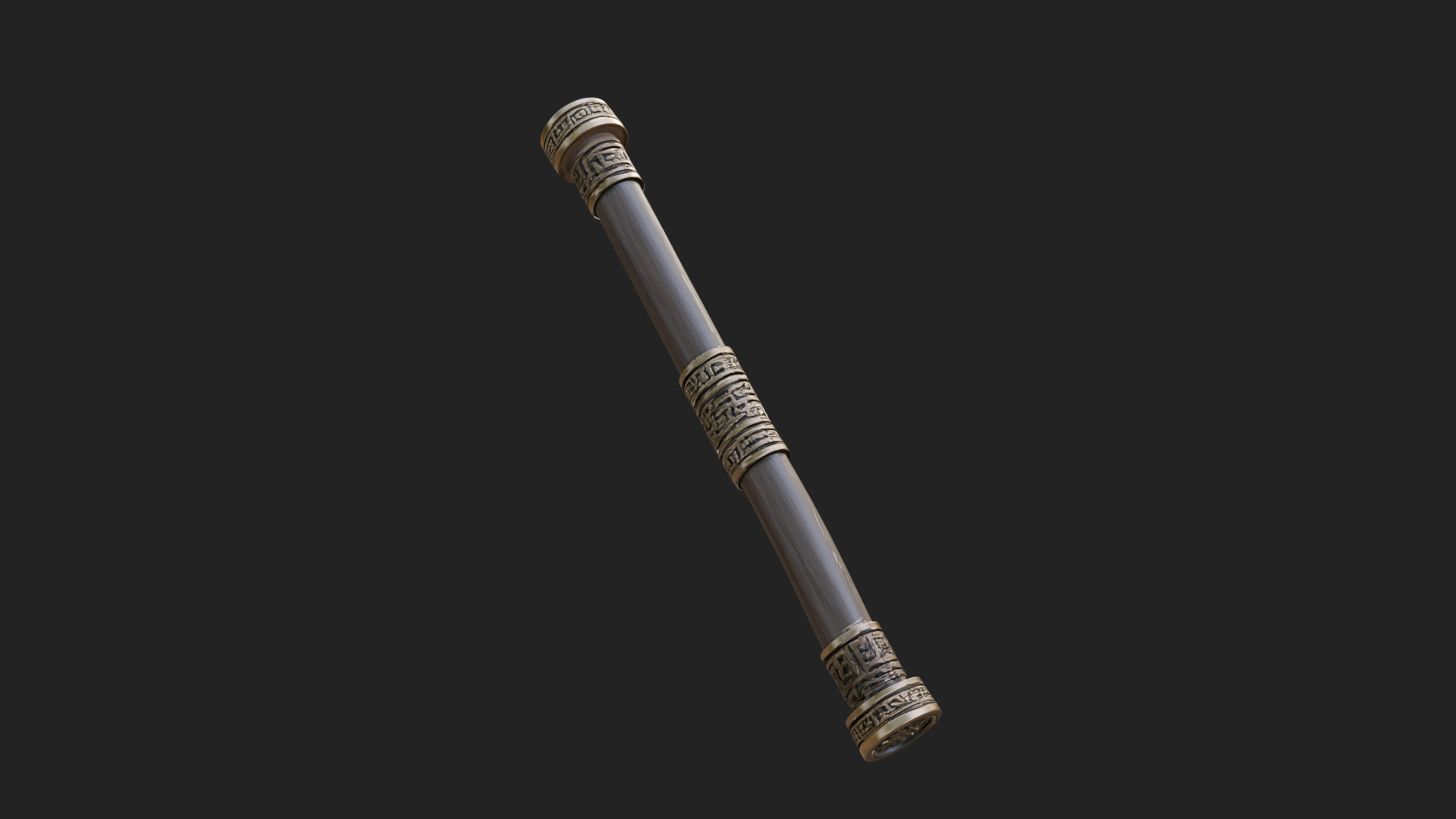 Carved Fighting Baton Model Design 3 3D Print Model 3D Model