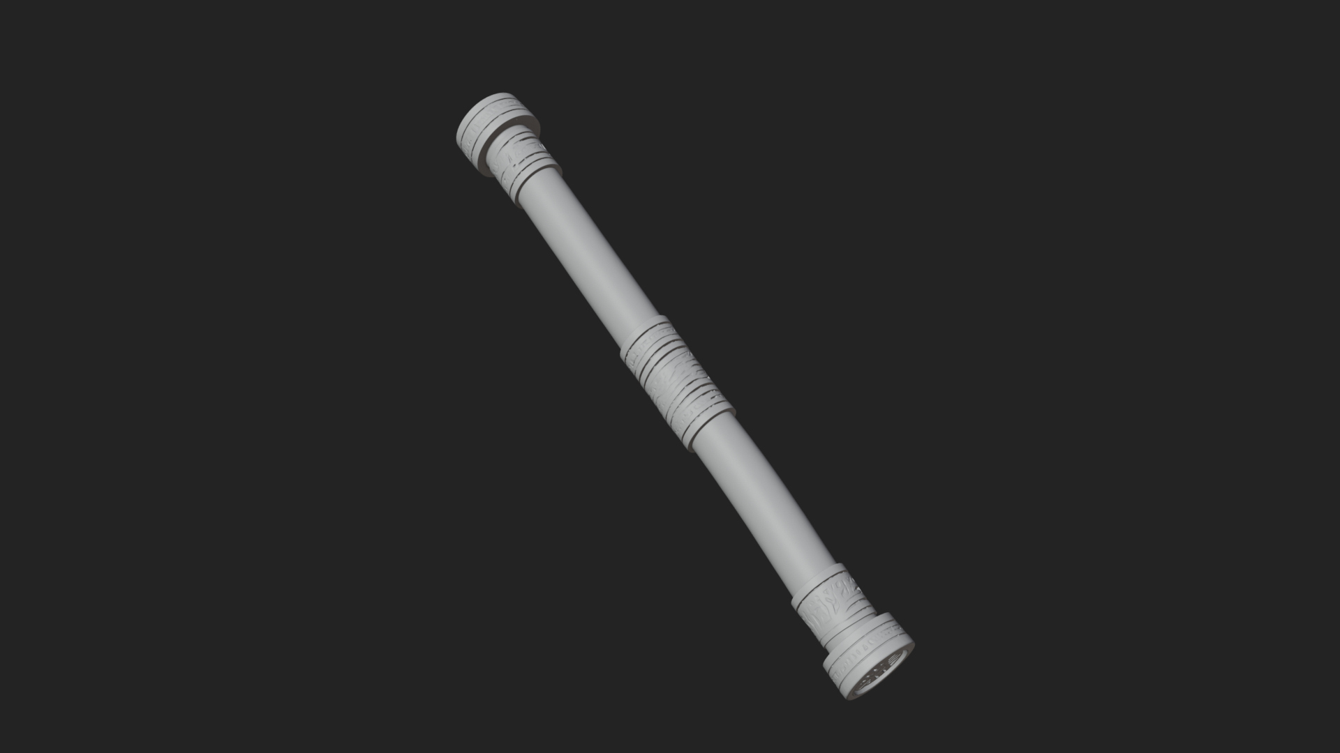 Carved Fighting Baton Model Design 3 3D Print Model 3D Model