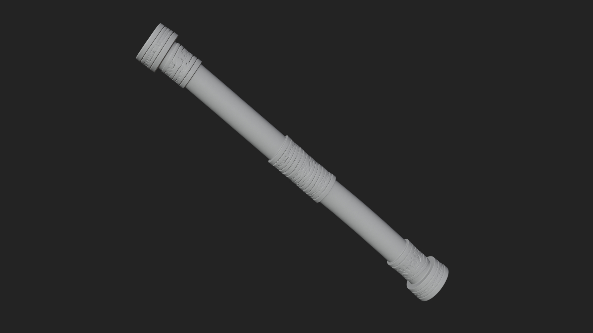 Carved Fighting Baton Model Design 3 3D Print Model 3D Model