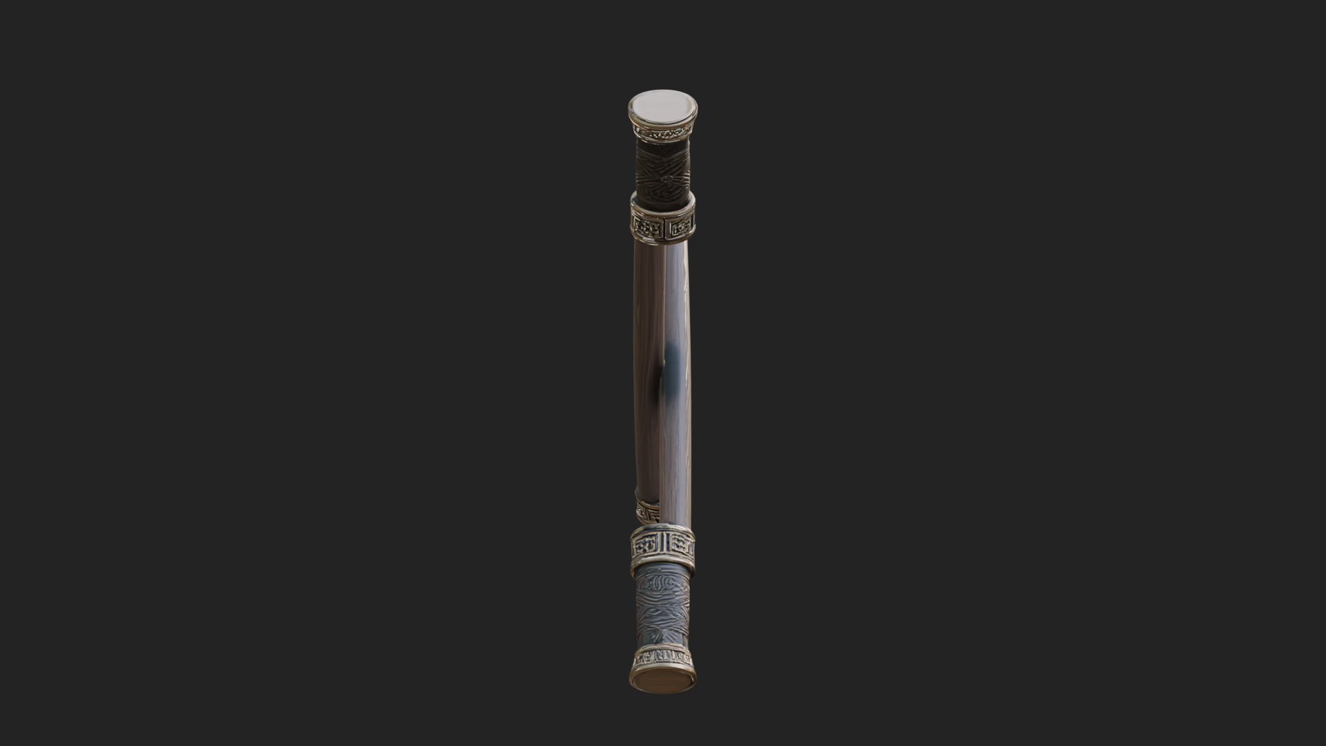 Carved Fighting Baton Model Design 4 3D Print Model 3D Model