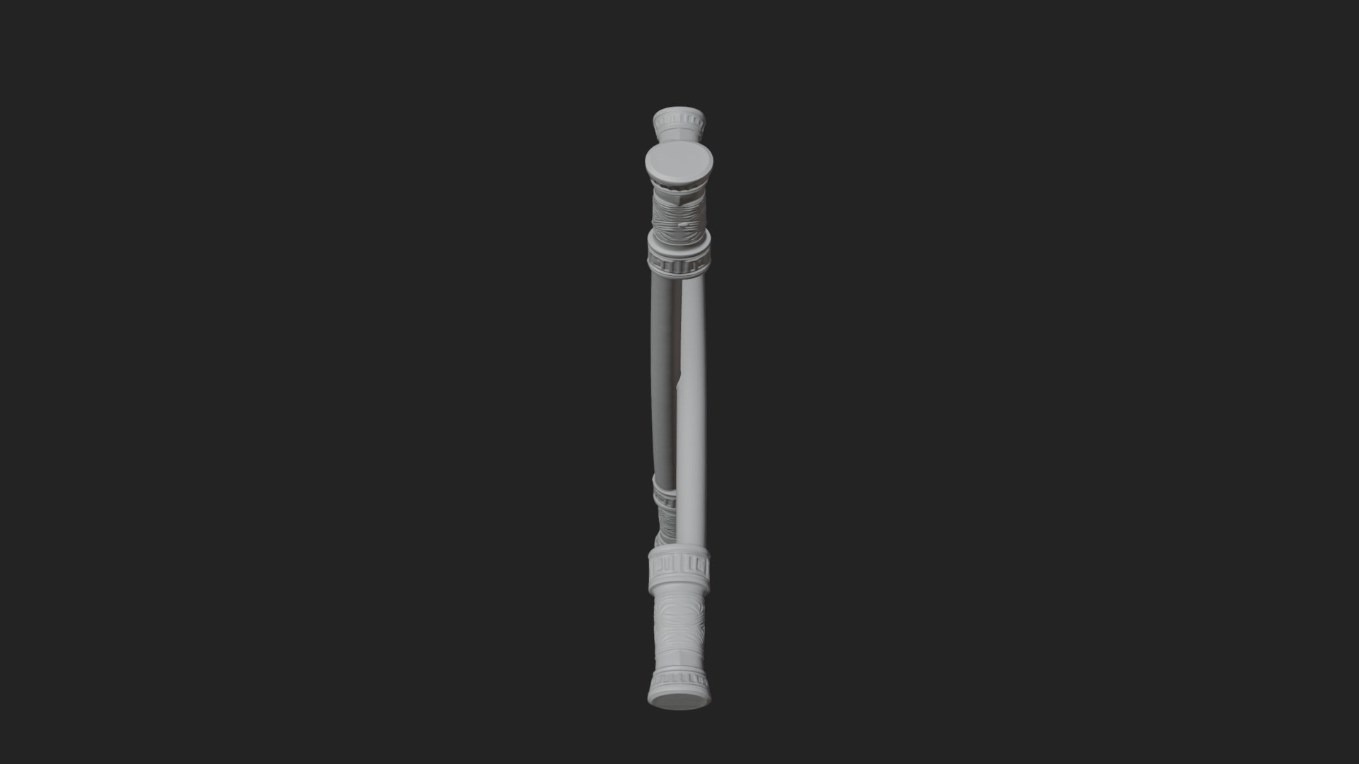 Carved Fighting Baton Model Design 4 3D Print Model 3D Model