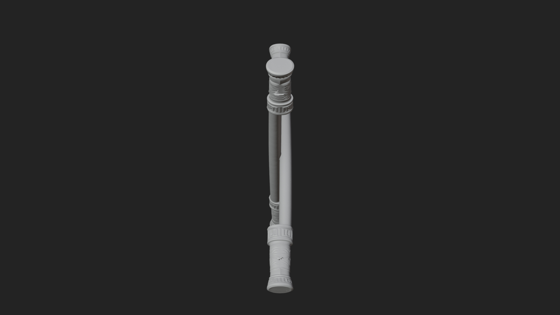 Carved Fighting Baton Model Design 4 3D Print Model 3D Model