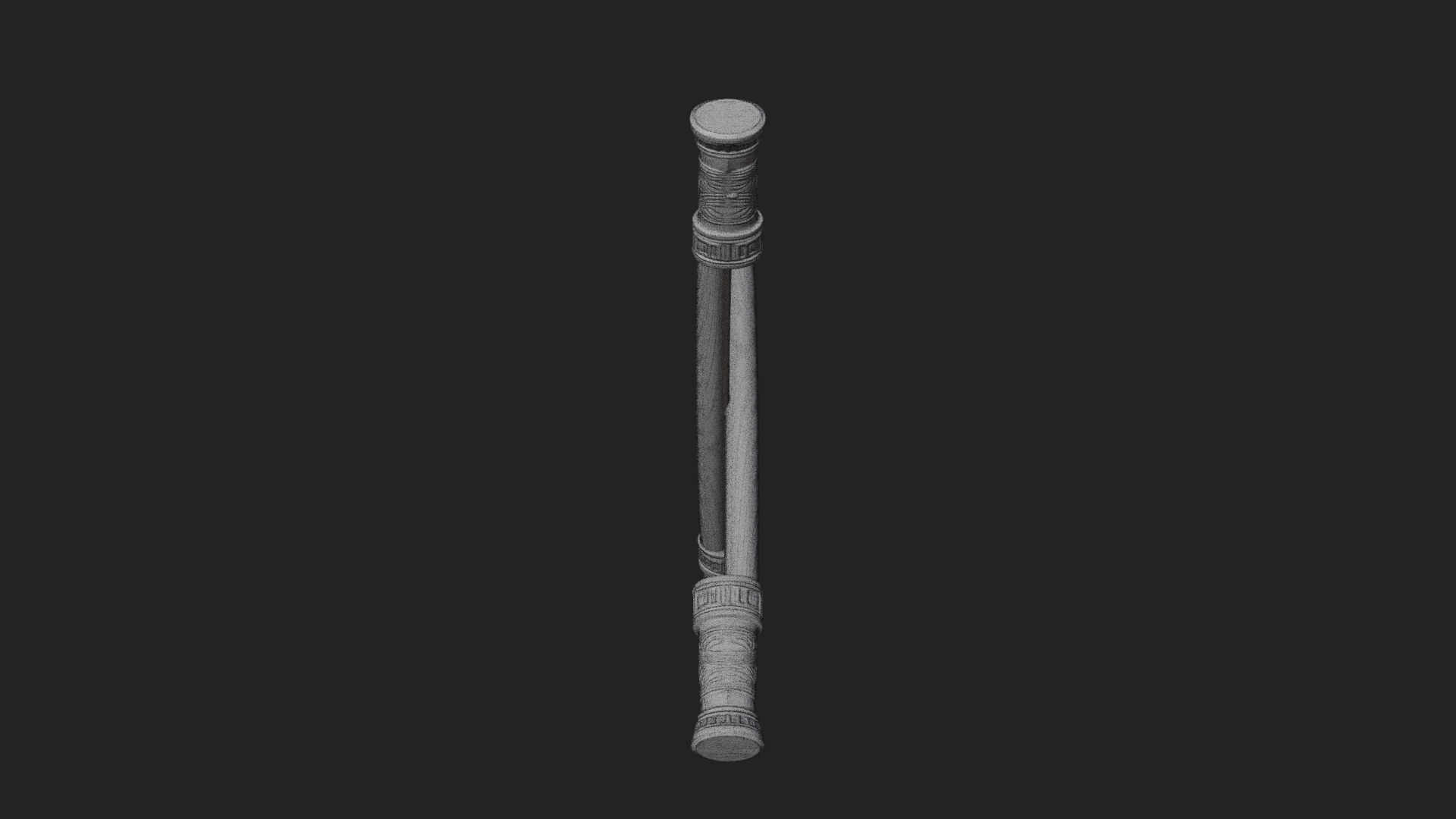 Carved Fighting Baton Model Design 4 3D Print Model 3D Model