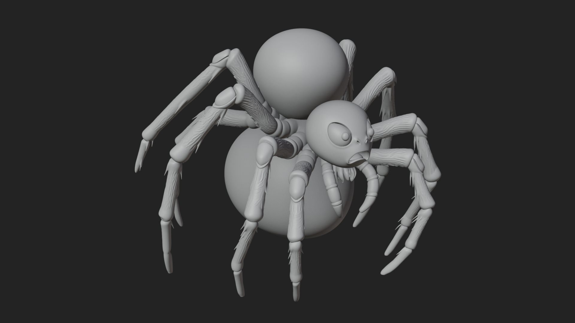 Carved Giant Spider Statue Design 1 3D Print Model 3D Model
