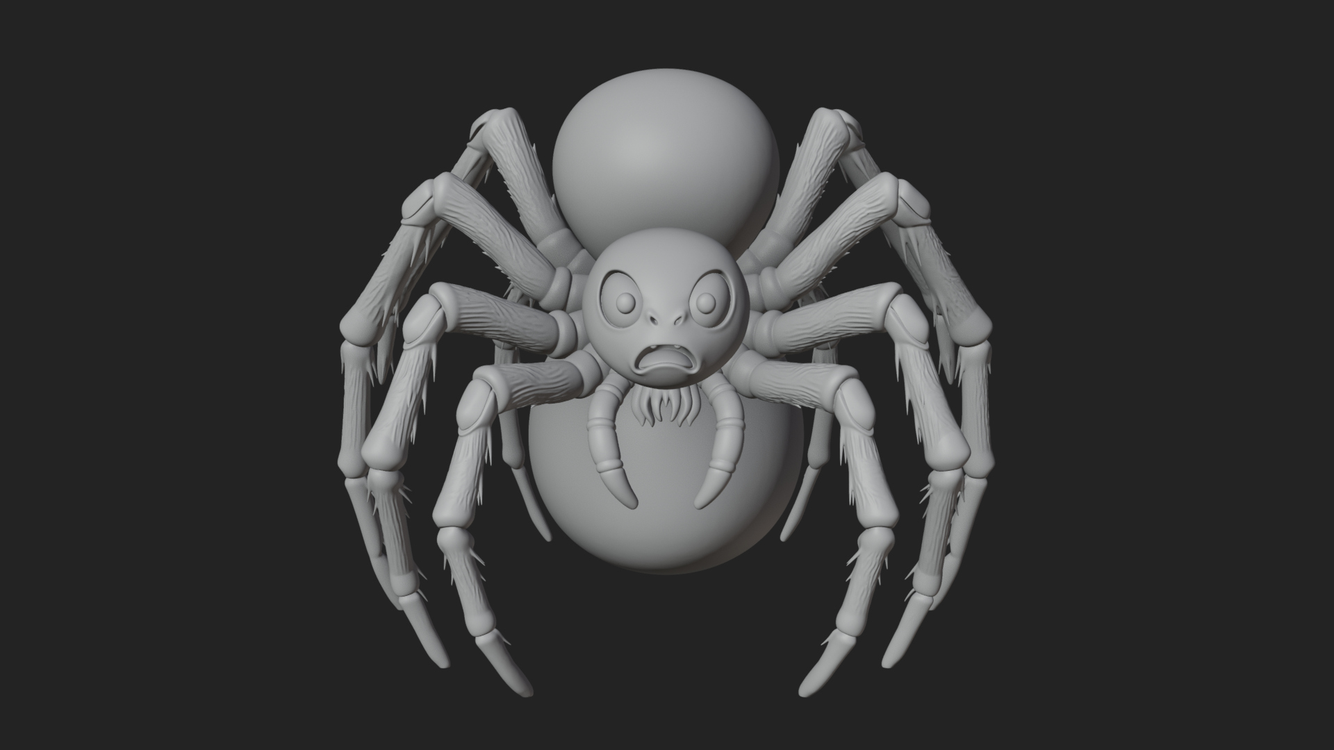 Carved Giant Spider Statue Design 1 3D Print Model 3D Model