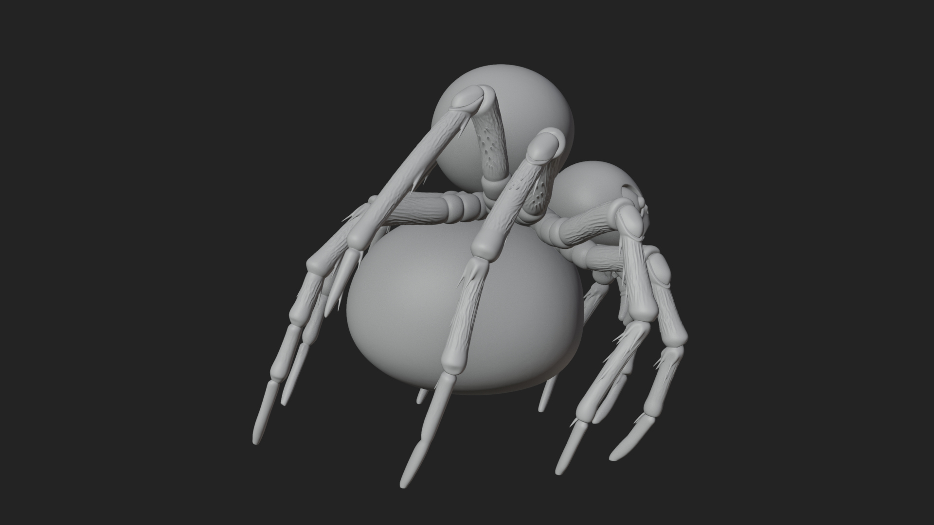 Carved Giant Spider Statue Design 1 3D Print Model 3D Model