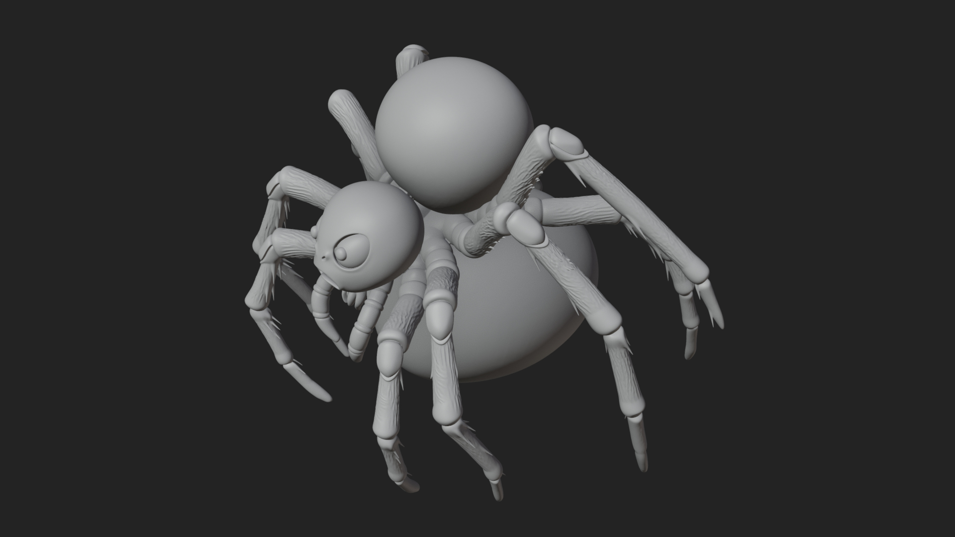 Carved Giant Spider Statue Design 1 3D Print Model 3D Model