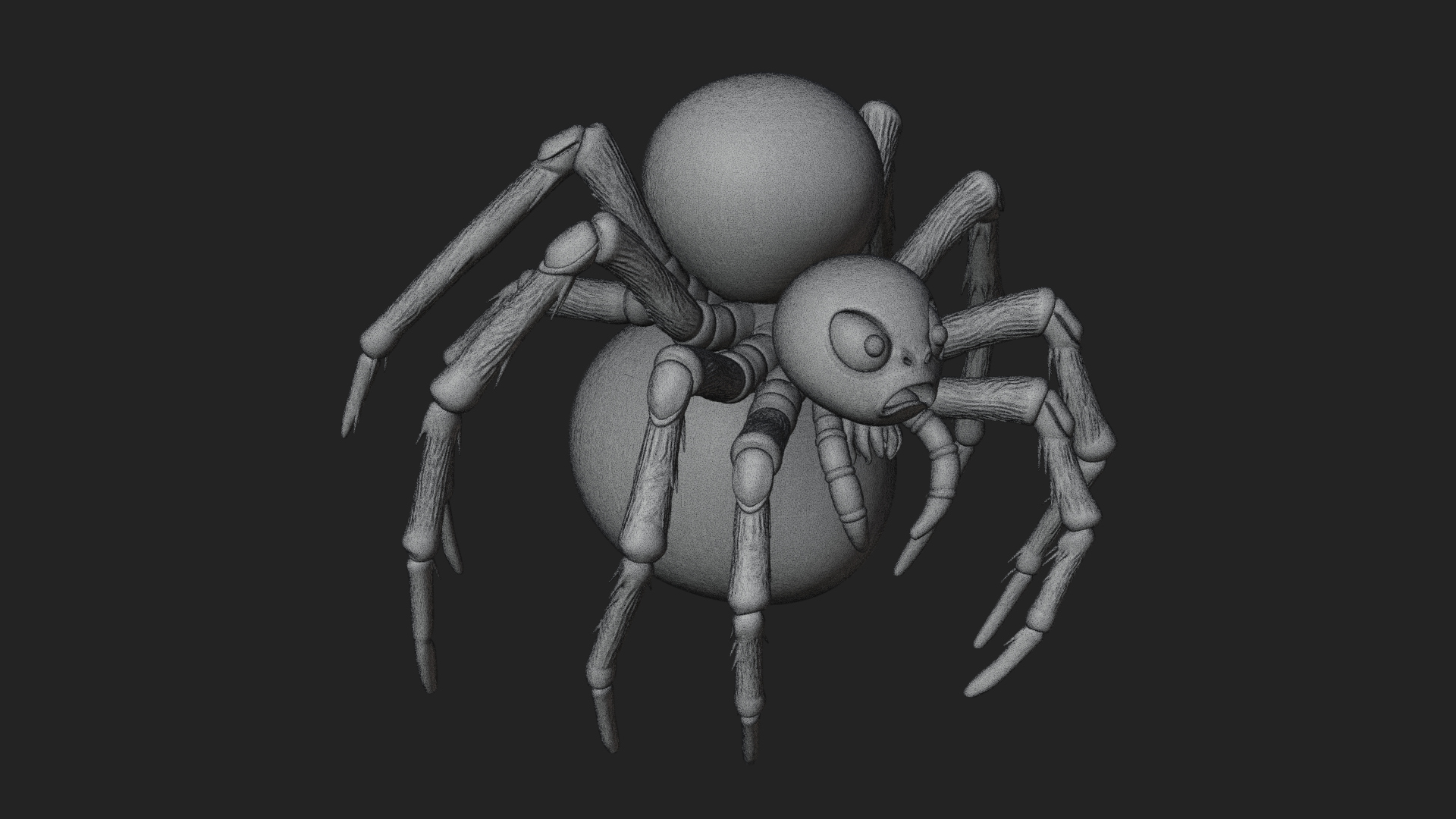 Carved Giant Spider Statue Design 1 3D Print Model 3D Model