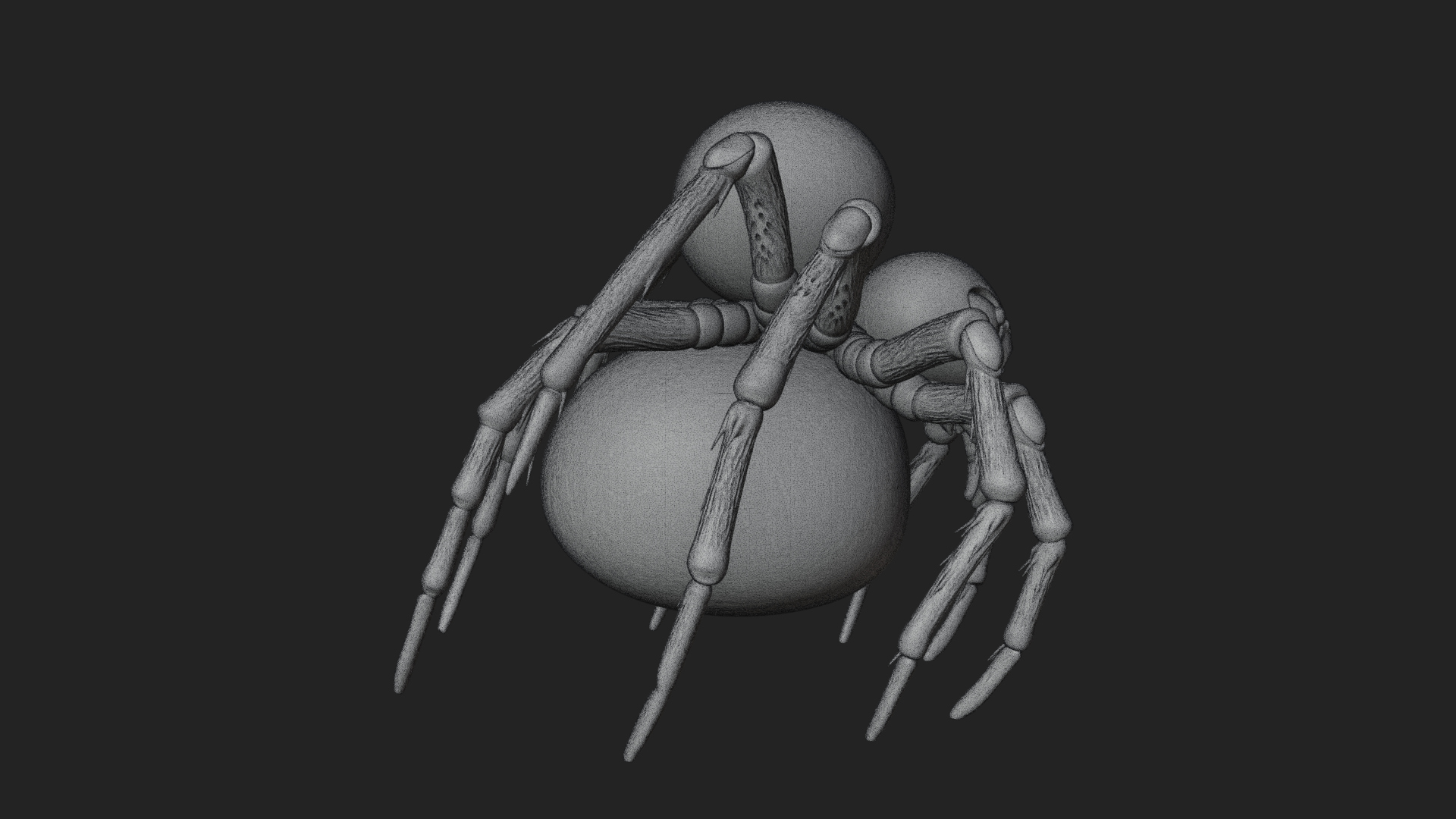 Carved Giant Spider Statue Design 1 3D Print Model 3D Model