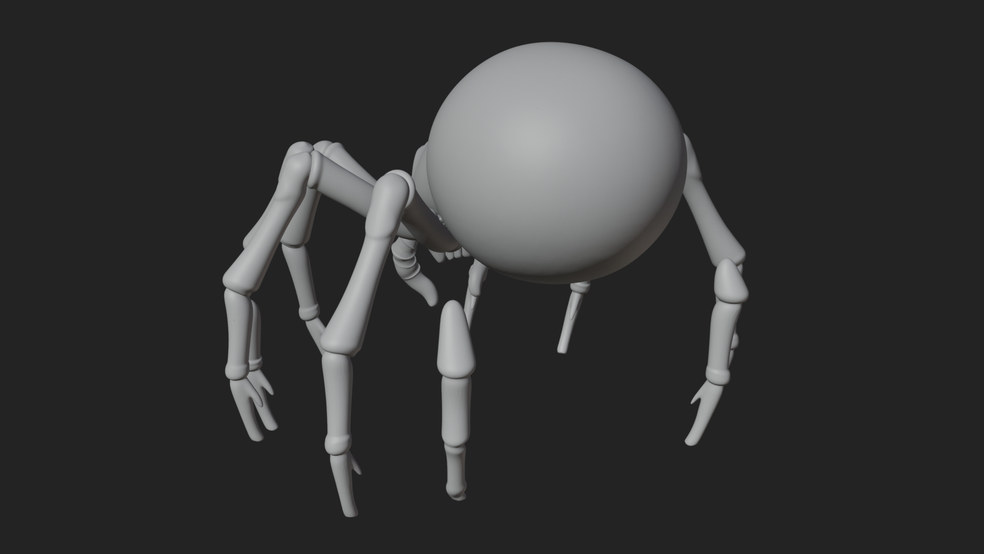 Carved Giant Spider Statue Design 2 3D Print Model 3D Model