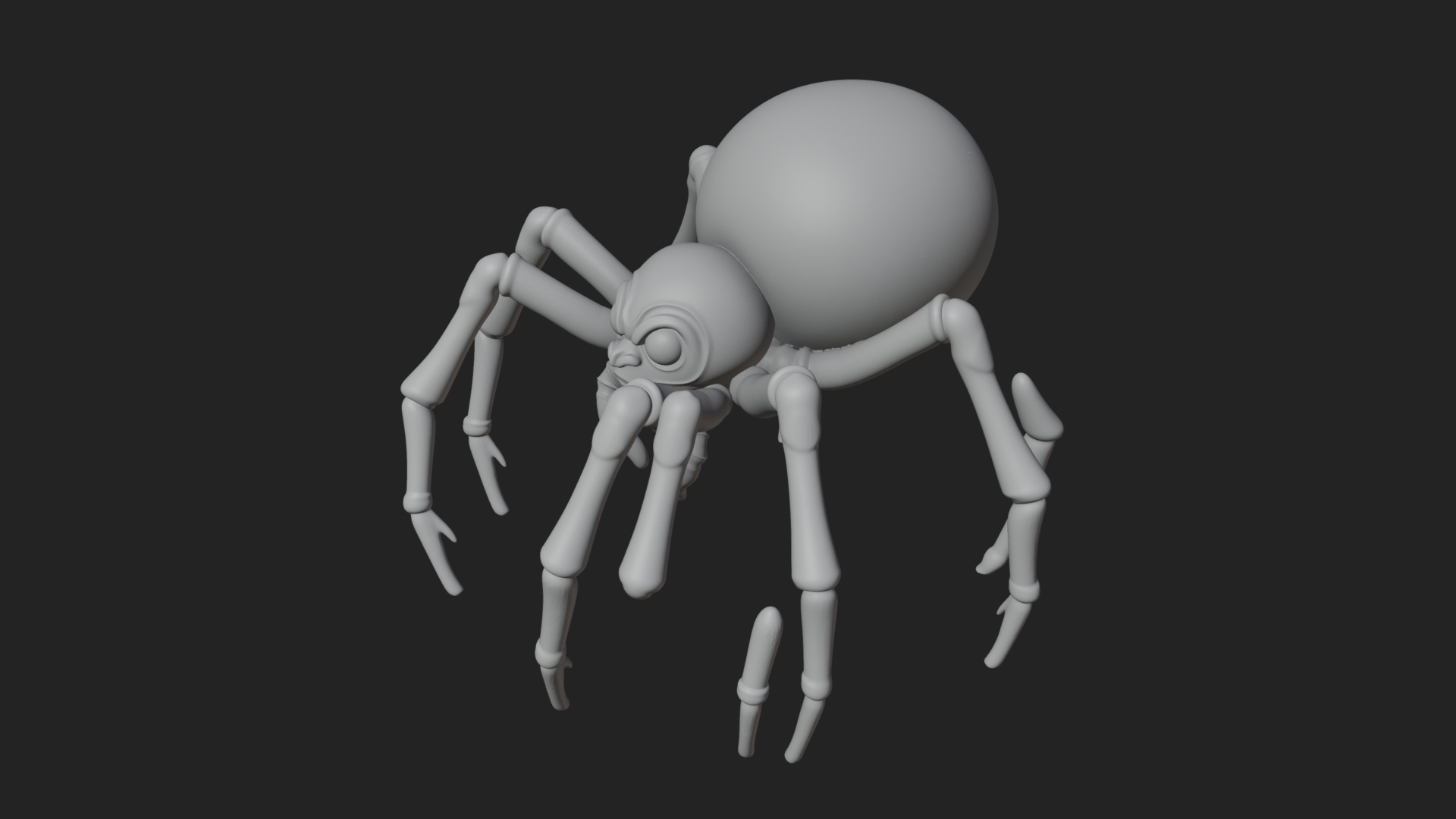 Carved Giant Spider Statue Design 2 3D Print Model 3D Model