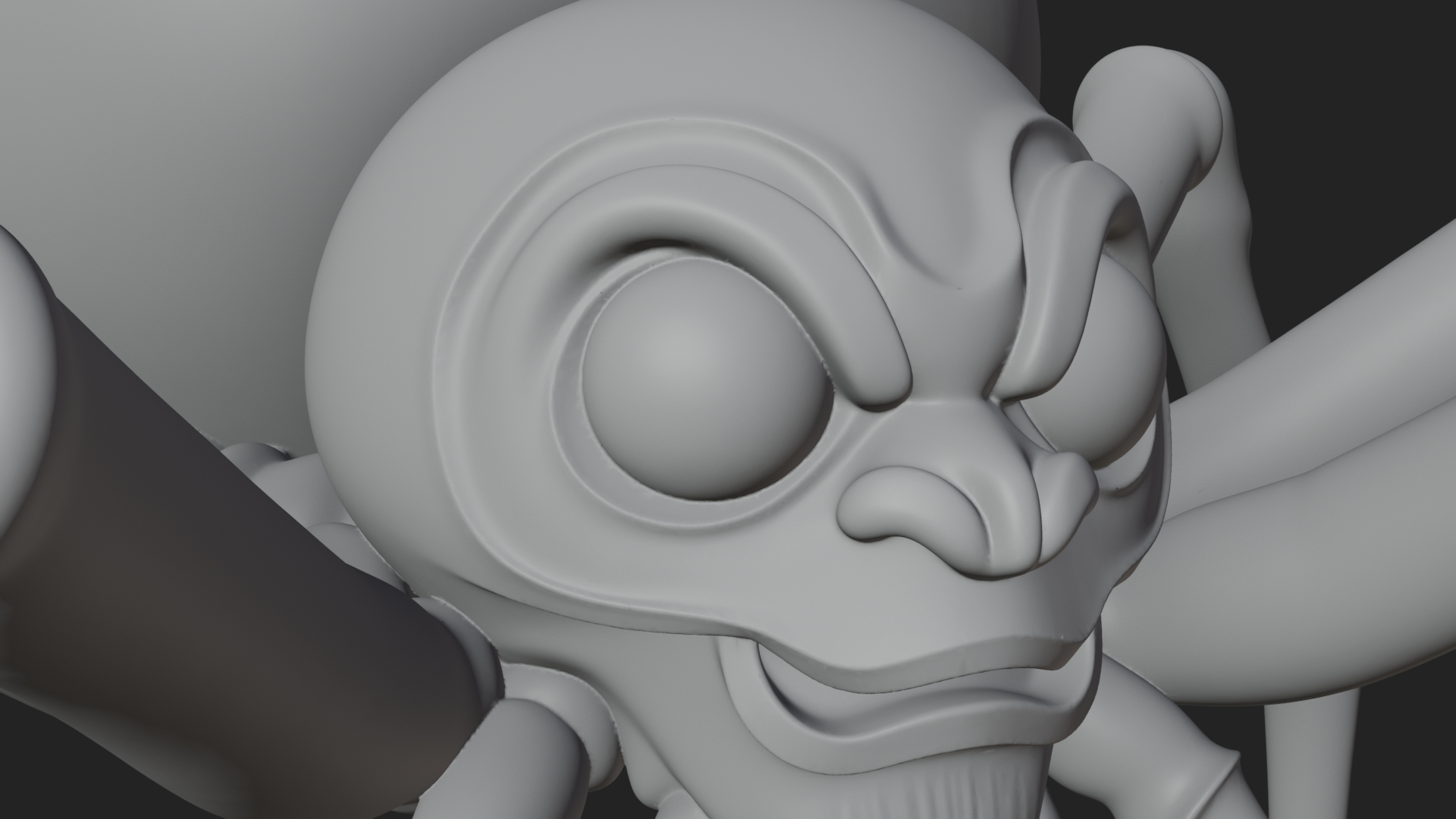 Carved Giant Spider Statue Design 2 3D Print Model 3D Model