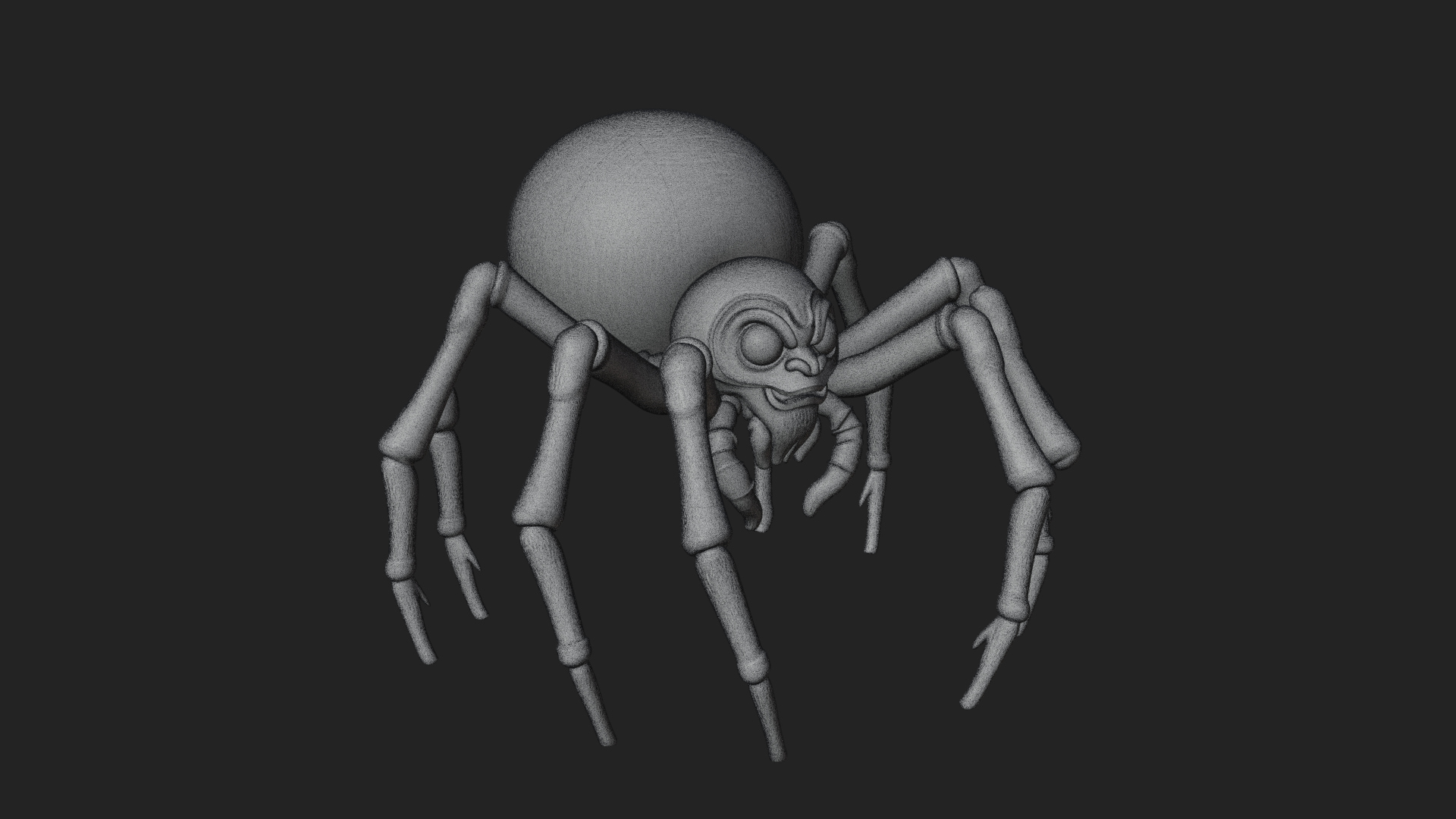 Carved Giant Spider Statue Design 2 3D Print Model 3D Model