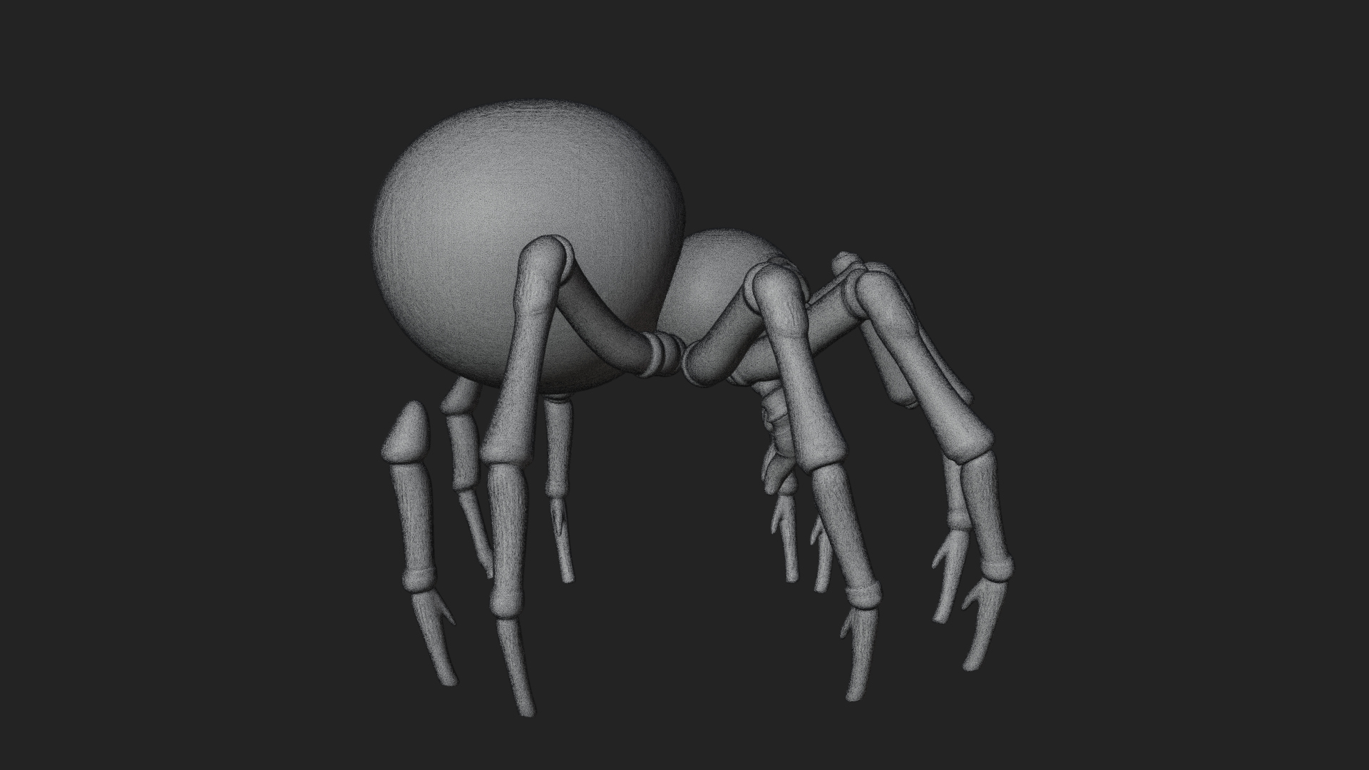 Carved Giant Spider Statue Design 2 3D Print Model 3D Model