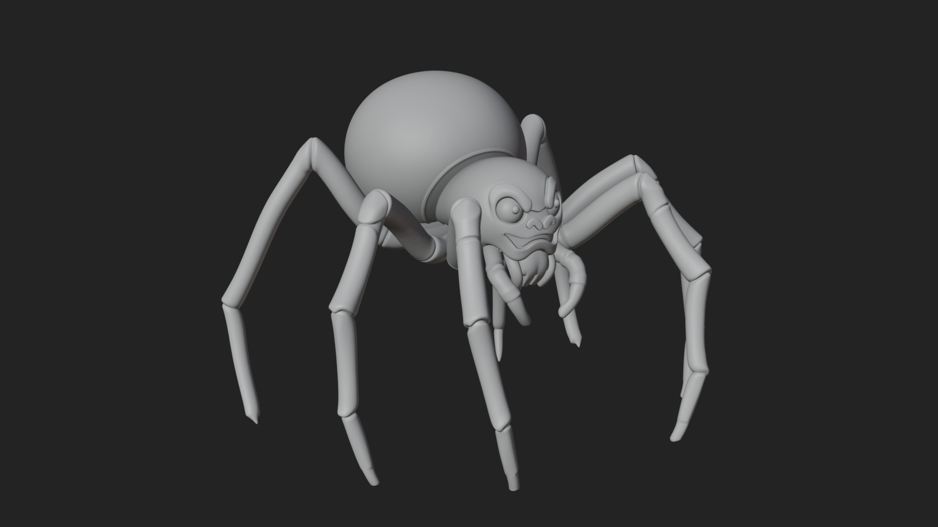 Carved Giant Spider Statue Design 3 3D Print Model 3D Model